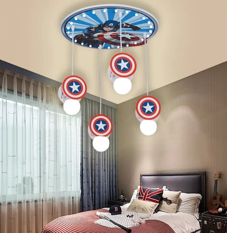 Captain Ceiling Light for Boys Room - Navy Blue LED Kids Bedroom Lighting - Perfect for Themed Bedrooms, Playrooms & Nursery Decor
