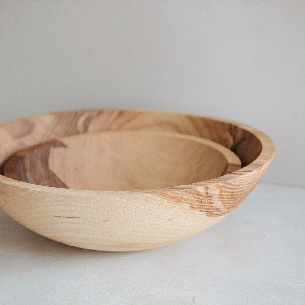 Handcrafted Ash Wooden Bowl - Natural, Durable & Eco-Friendly Kitchenware for Serving, Salad, Fruit & Home Decor