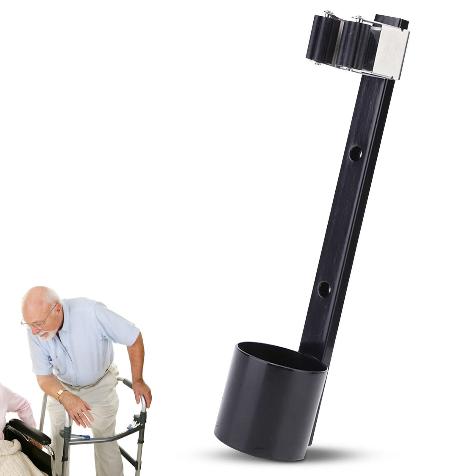 Mobility Scooter Cane Holder - Adjustable Walking Cane Stand for Wheelchair & Walker - Durable Disability Accessories for Elderly & Handicapped (Perfect for Daily Use, Travel & Outdoor Activities)