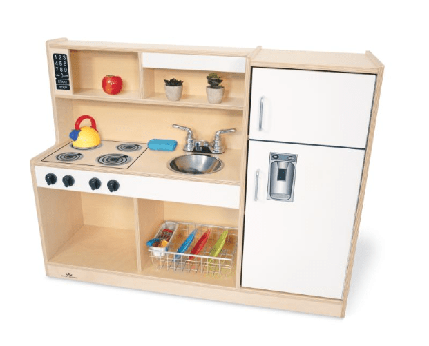 Let's Play Toddler Kitchen Combo Set - White (WB7251) - Pretend Play Toy for Kids, Perfect for Role-Playing & Early Learning at Home