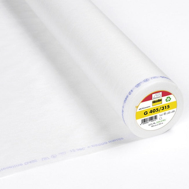 Vilene G 405/315 R PES Iron On Interfacing - Recycled Polyester Sewing Stabilizer for DIY Crafts, Quilting & Garment Making
