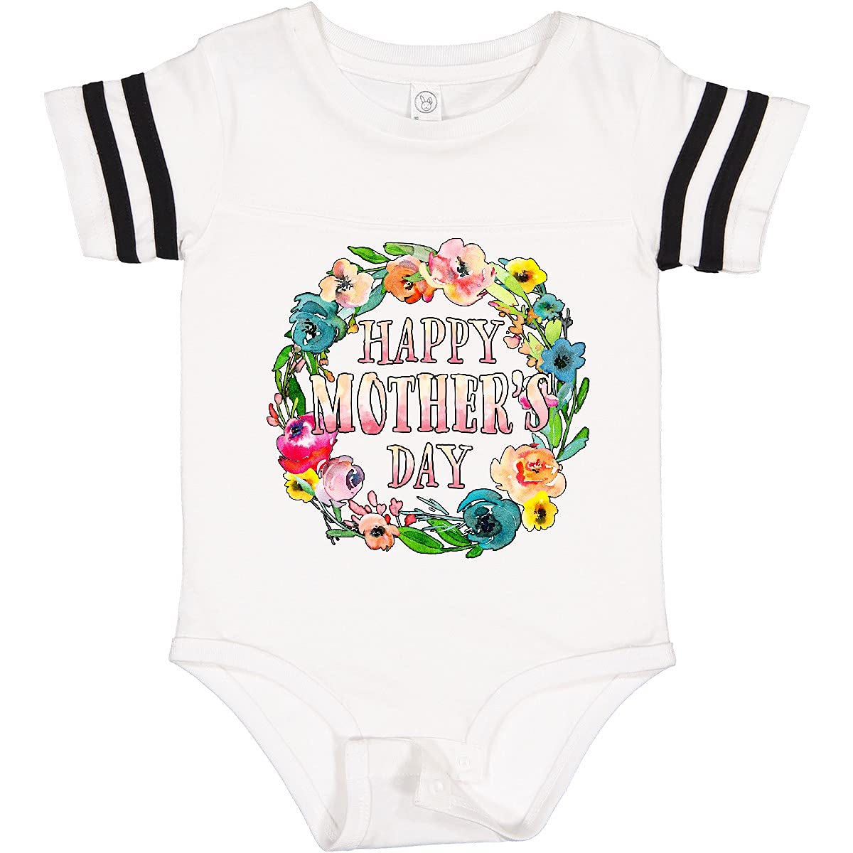 Inktastic Happy Mother's Day Floral Baby Bodysuit - Cute Outfit for Newborns & Infants - Perfect Gift for First Mother's Day Celebration