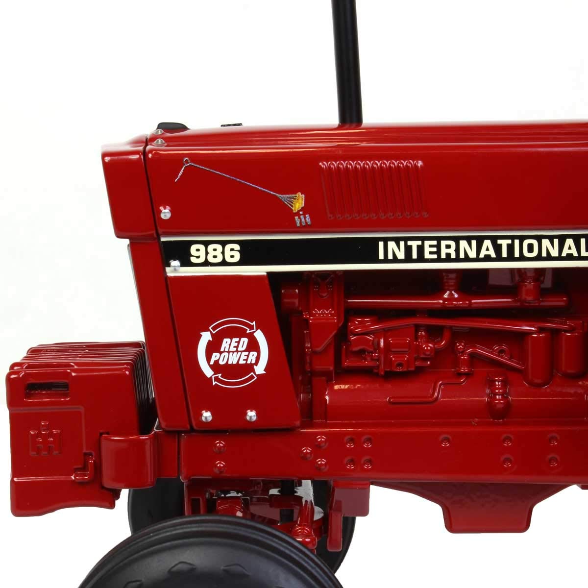 1/16 Scale International Harvester 986 Tractor Cab with Red Power & Branding Iron Logos - 2019 National Farm Toy Museum Limited Edition 44203 - Perfect for Collectors, Farm Toy Displays, and Agricultural History Enthusiasts