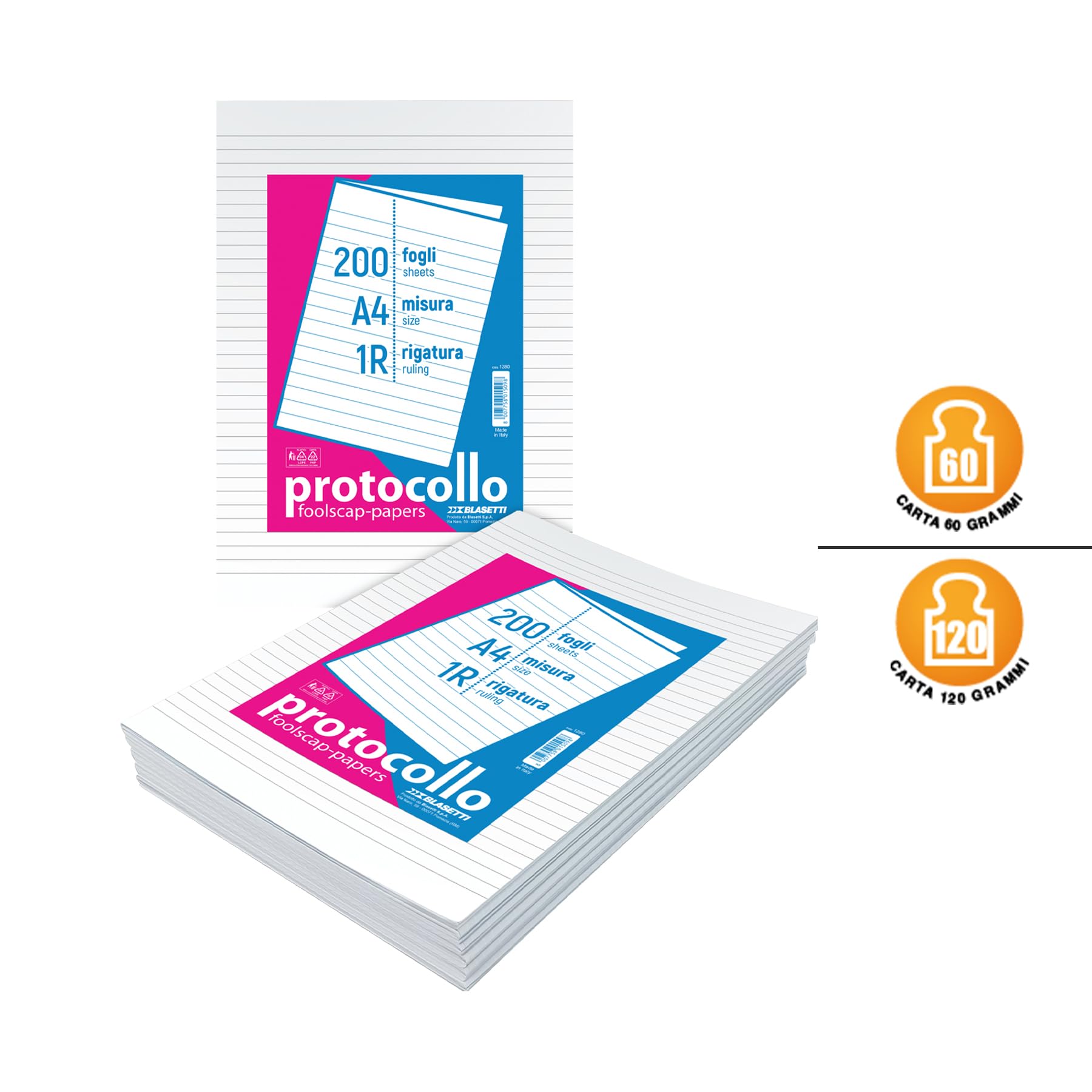 Premium A4 Writing Paper - 80 Sheets, 100 GSM, Lined & Blank Pages for Journaling, Note Taking, and Letter Writing - Ideal for Students, Office, and Home Use