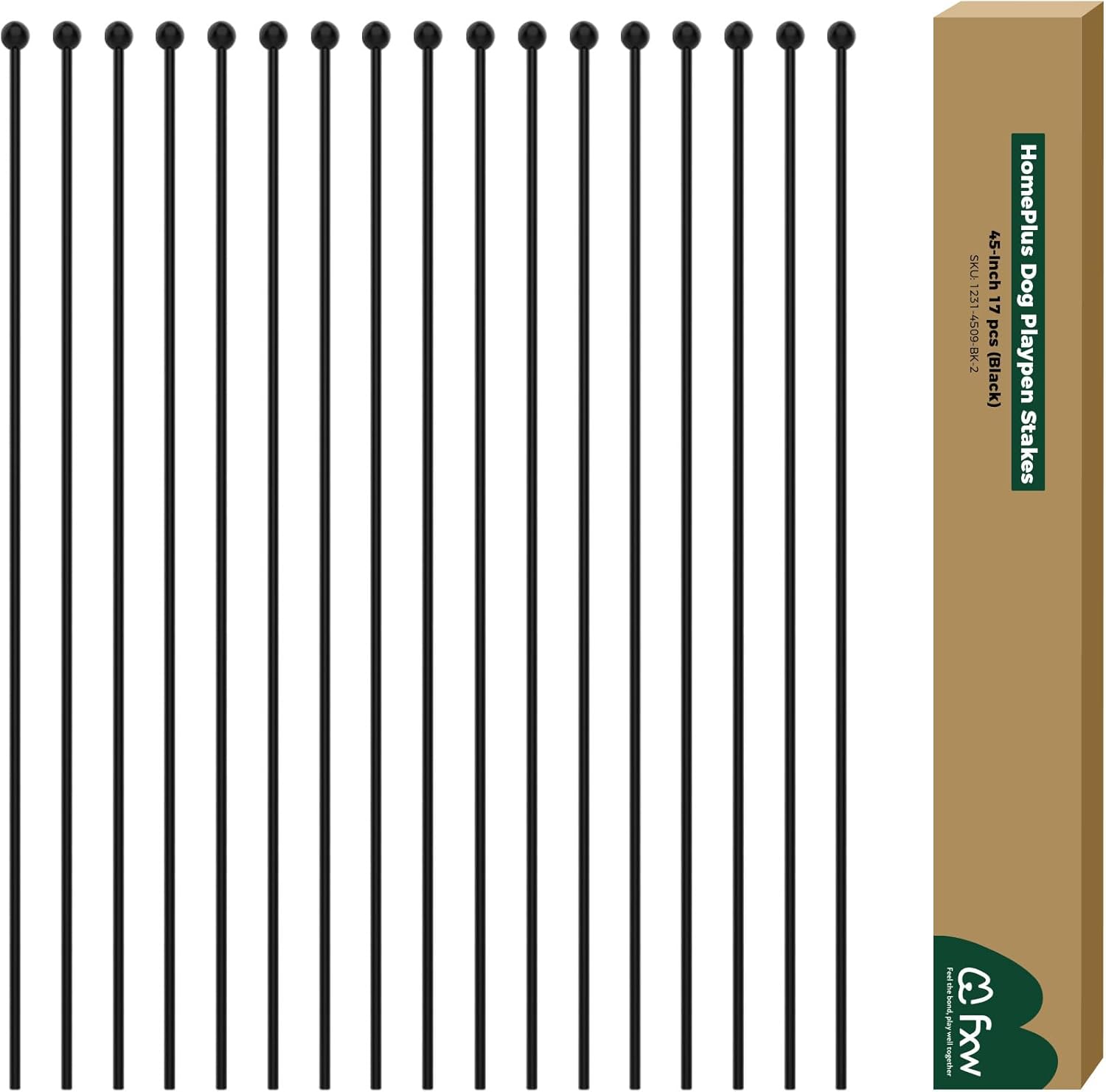 FXW Dog Playpen Replacement Playpen Stakes - Heavy Duty Metal Rods for Secure Pet Enclosure - Perfect for Indoor & Outdoor Dog Playpens