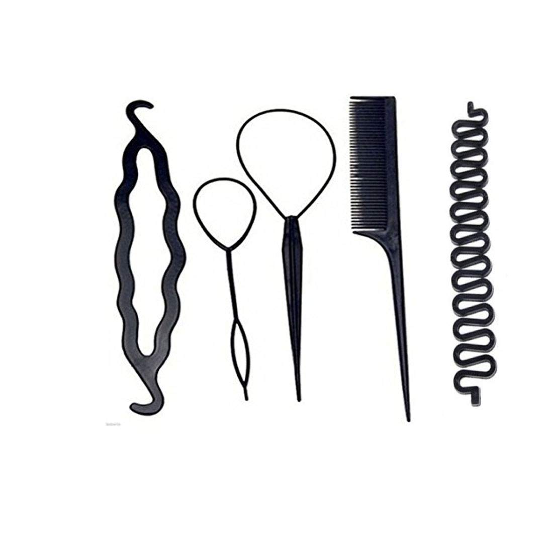 Natth Braids Tools & Bun Maker Hair Styling Kit - 5-Piece Hair Accessories Set for Women | Perfect for Updos, Ponytails & Everyday Hairstyles