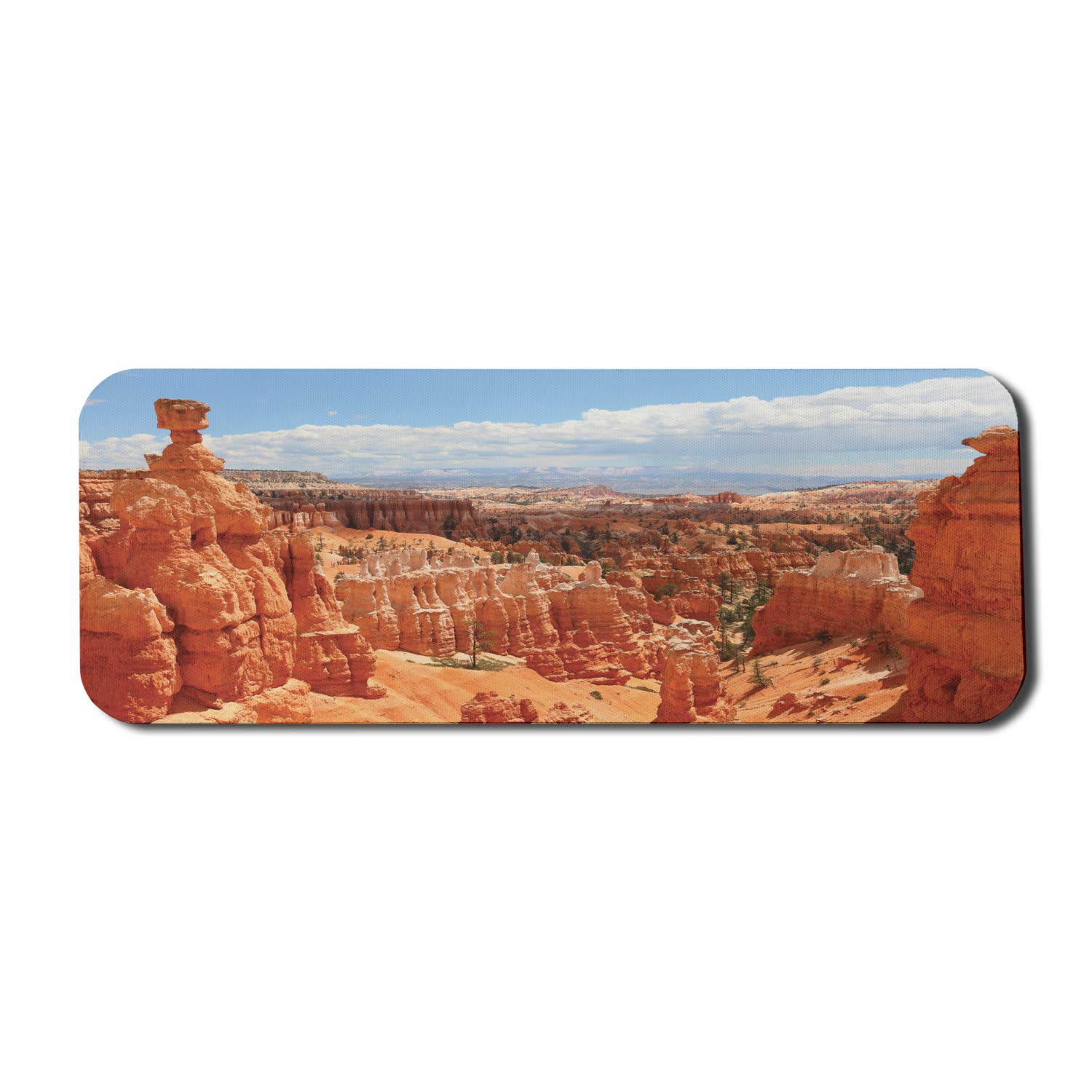 Lunarable National Park Computer Mouse Pad - Arches & Bryce Canyon Utah Scenic Sunset Point Design, Non-Slip Rubber Base, Extra Large 31