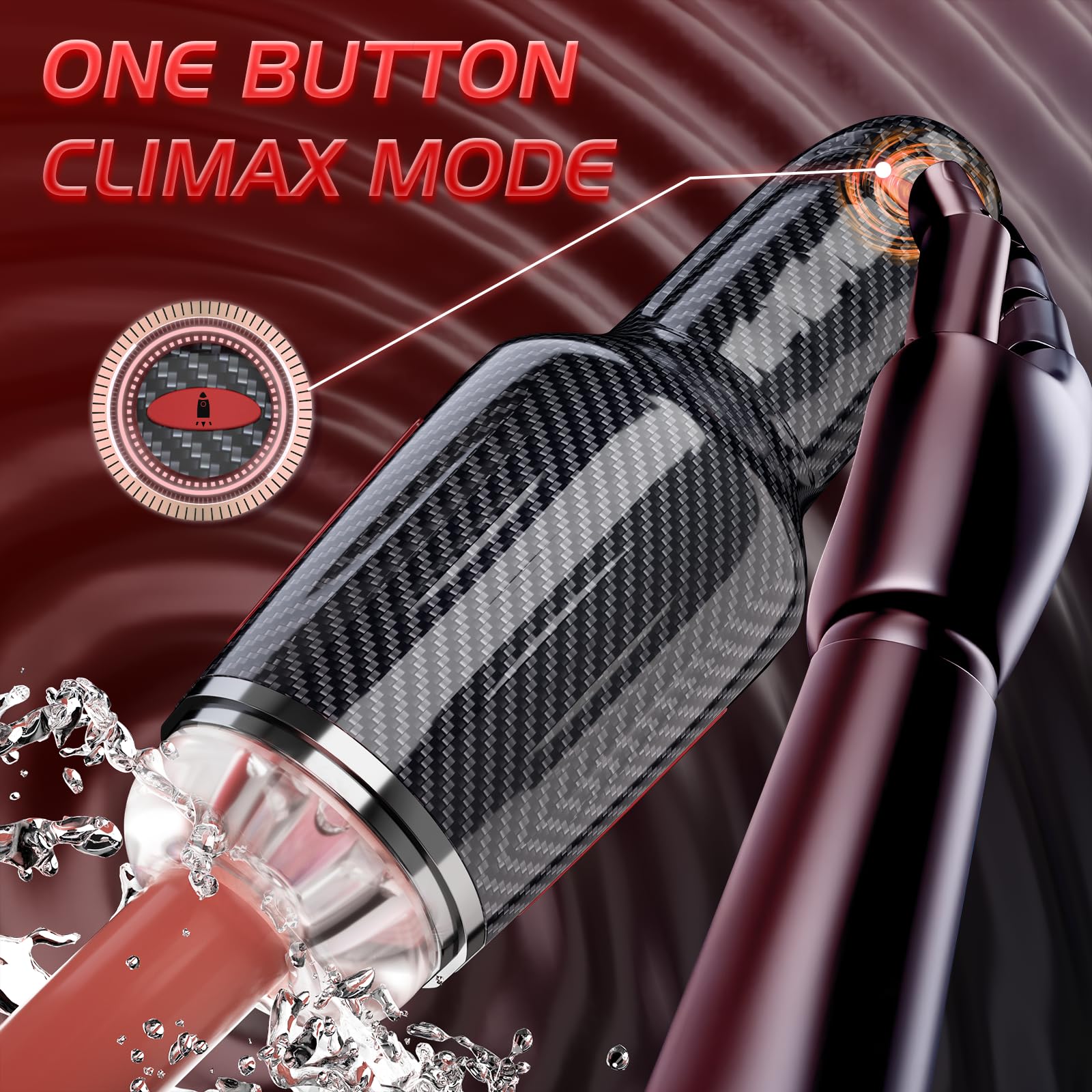 Upgraded Automatic Male Masturbator with Heating - 5 Suction & 10 Vibration Modes, Hands-Free Realistic Pocket Pussy Stroker for Men | 3D Textured Blowjob Sex Toy for Solo Pleasure & Couples Play