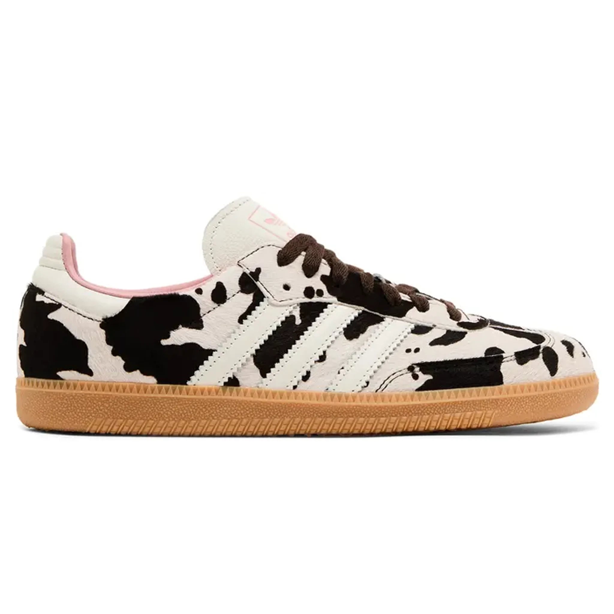 Adidas Samba OG Women's Cow Print Sneakers - Classic White & Black Leather Shoes for Casual Wear, Street Style & Everyday Fashion