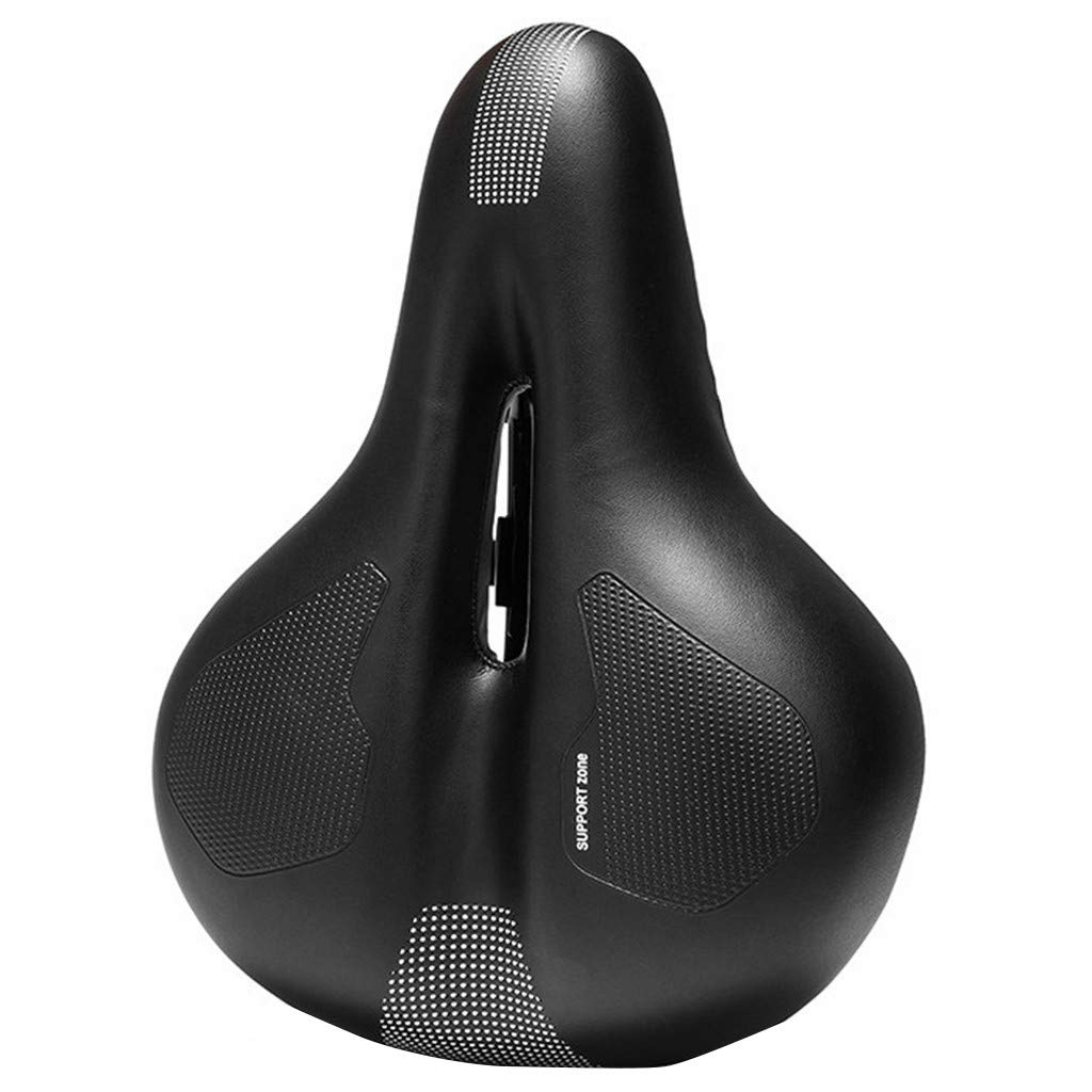 Premium Memory Foam Bike Seat - Comfortable Waterproof Bicycle Saddle for Men & Women - Thickened Cushion Replacement for Mountain/Townie Bikes (Black, Universal Size) - Perfect for Commuting, Leisure Rides & Long-Distance Cycling