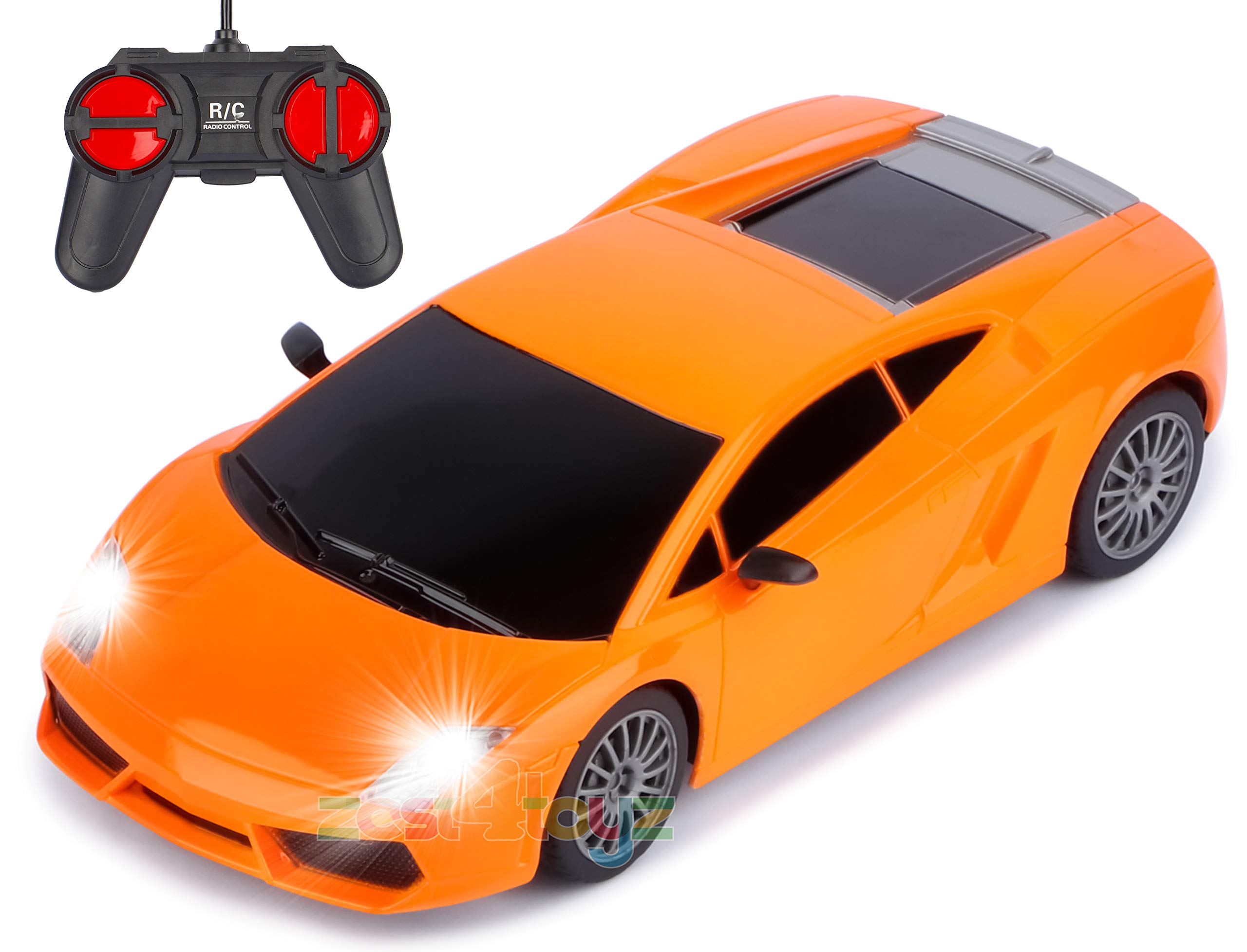 Zest 4 Toyz 4 Channel Remote Control Race Car - High Speed RC Sports Car for Kids & Boys (Orange) | Perfect for Indoor & Outdoor Play, Birthday Gifts & Racing Competitions