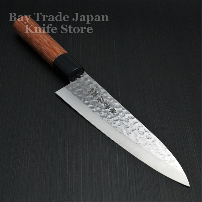 Premium Kanetsune Seki Hammered Finish DSR 1K6 Chef Knife 180mm - Japanese High Carbon Steel Kitchen Knife for Professional Chefs & Home Cooking - Perfect for Slicing, Dicing & Meat Preparation
