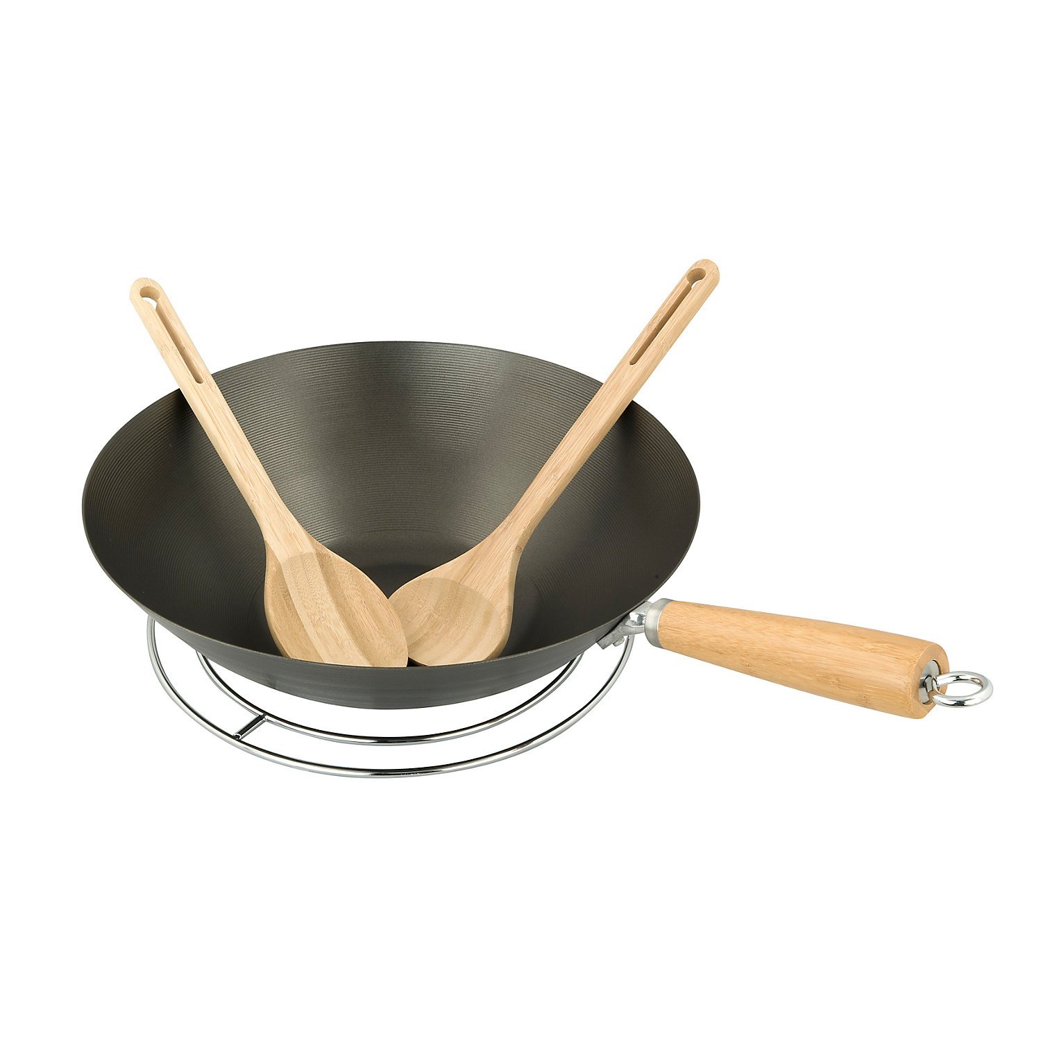 Campingaz Modular Non-Stick Wok Pan - 37x11.2x36cm Black - Perfect for Outdoor Camping Cooking & Asian Stir Fry