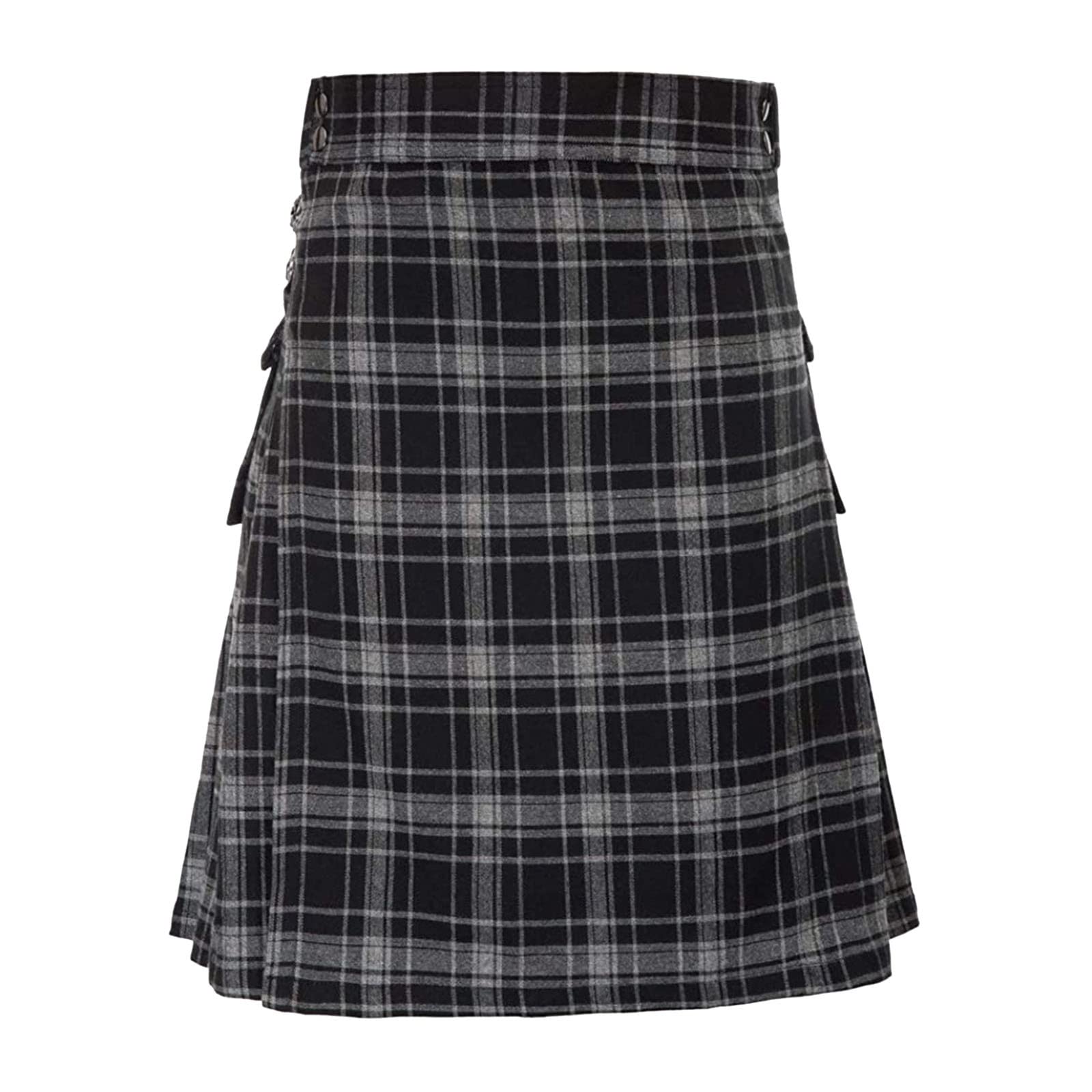 Men's White Baseball Pants - Plaid Pleated Skirt Style for Autumn Fashion | Casual Wear & Sports