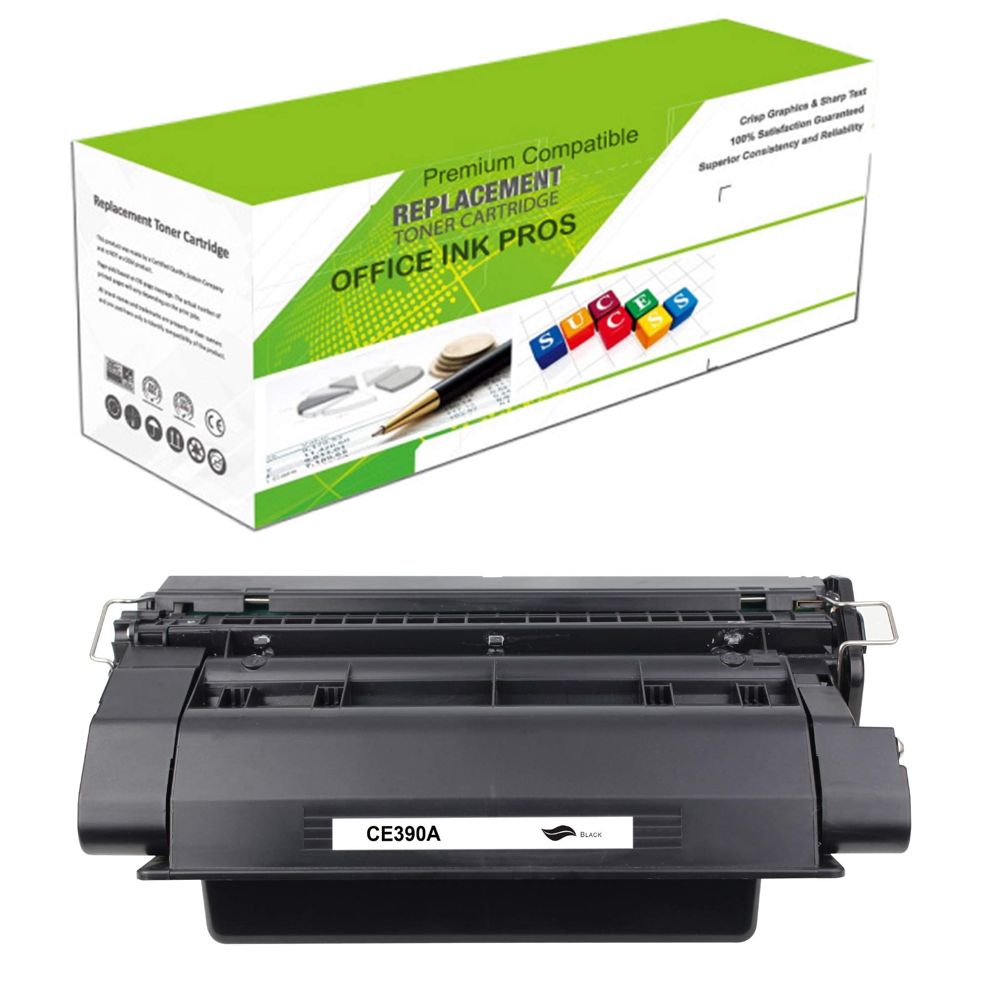 Remanufactured CE390A Toner Cartridge for HP Laser Printers - High-Quality Replacement for Standard Yield Printing | Home Office & Small Business Use