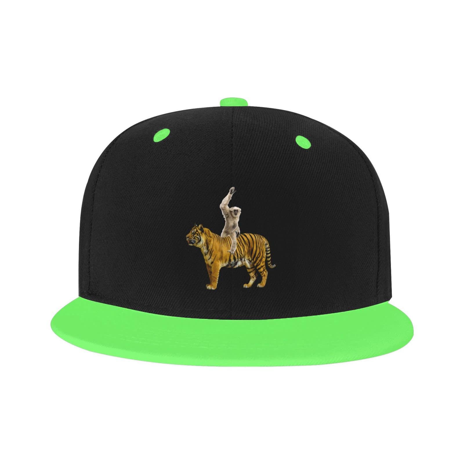 Unisex Tiger & Monkey Print Snapback Hats - Adjustable Baseball Caps for Men & Women - Perfect for Outdoor Sports, Casual Wear & Gifts for Grandparents