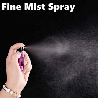 SSM Mart Refillable Travel Perfume Atomizer - 5ml Portable Perfume Spray Bottle for Women & Men | Compact Fragrance Container for Purse, Gym Bag & Airplane Travel | Leak-Proof Essential Oil Dispenser