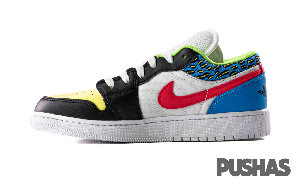 Air Jordan 1 Low 'Children's Art' GS Sneakers (2021) - Retro Basketball Shoes for Kids, Girls & Boys - Perfect for School, Sports & Casual Wear