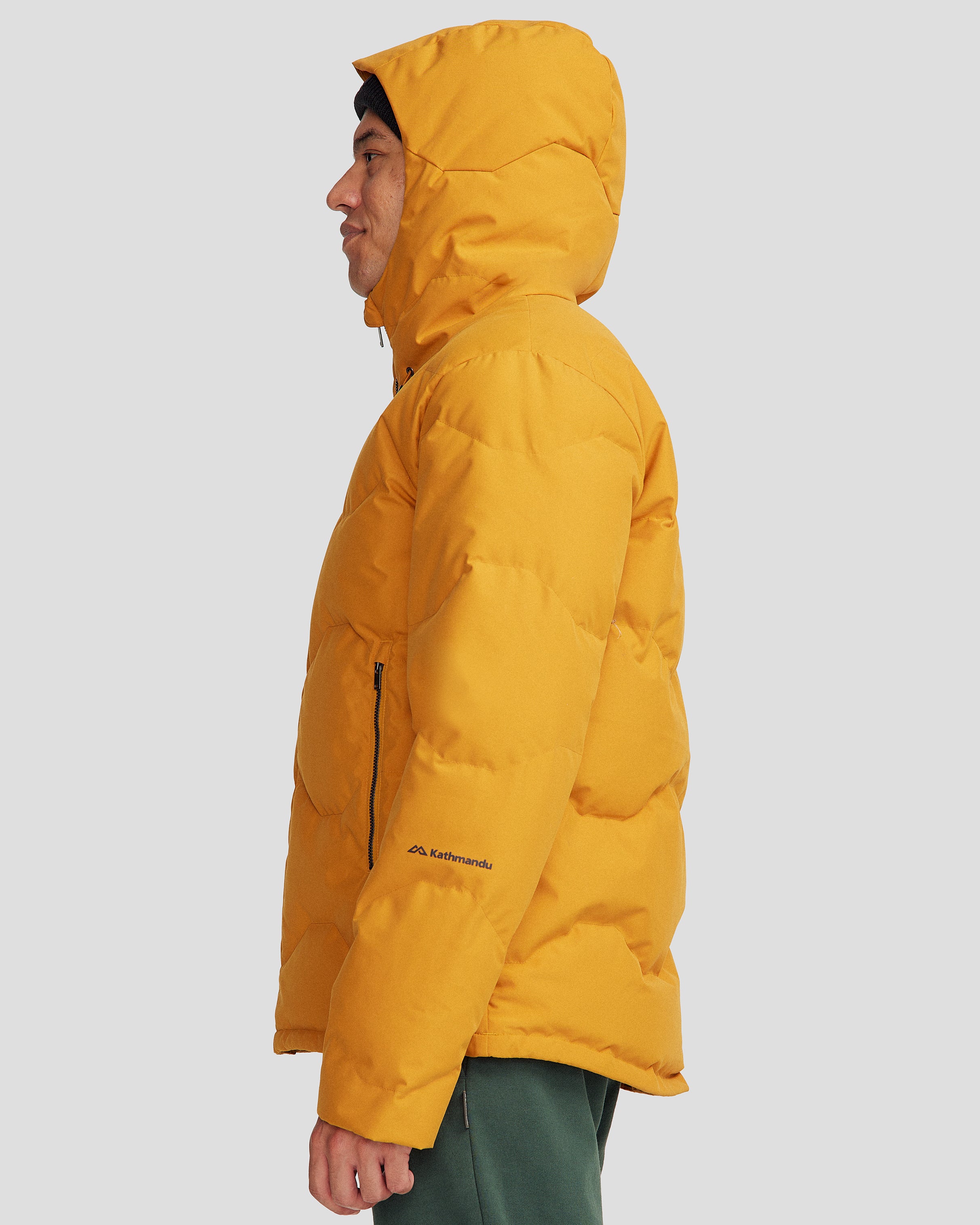 Men's Frisco X Down Hooded Jacket - Golden Oak Color | Warm Winter Coat for Outdoor Activities & Casual Wear