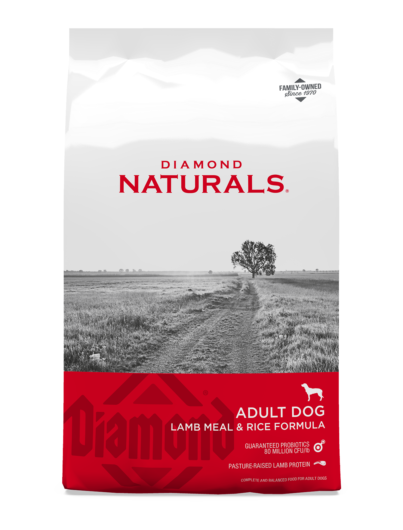 Diamond Naturals Lamb & Rice Formula Dry Dog Food - All Life Stages, Grain-Free (5lb & 15lb Bags) - Perfect for Adult Dogs with Sensitive Stomachs & Skin Allergies