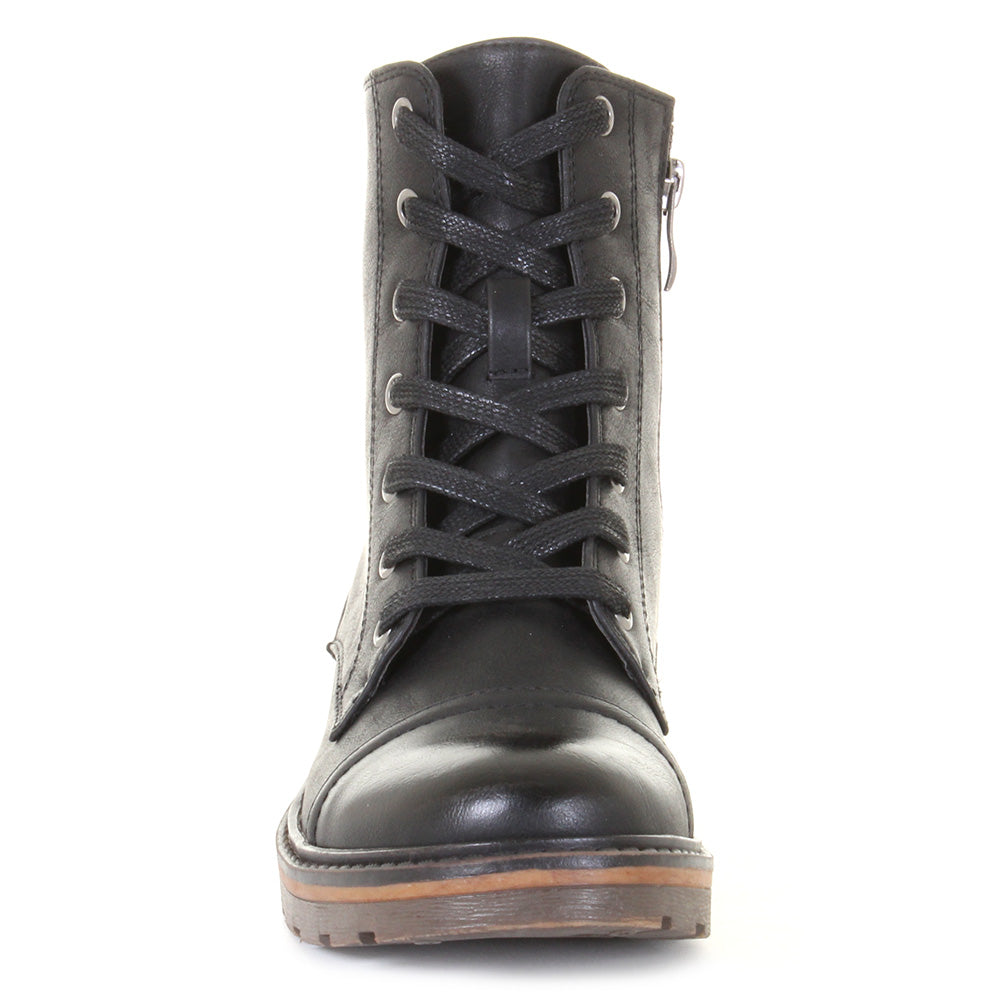 Wanderlust Leona Wide Fit Black Boots for Women - Comfortable Ankle Booties for Walking, Travel & Casual Outfits