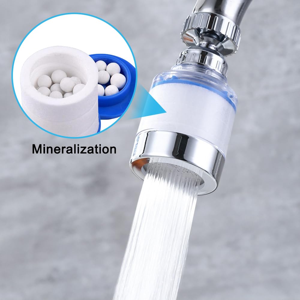 Sonku Universal 360° Rotating Bathroom Faucet Water Filter - 2 Pack for Sink, Kitchen & Home Use - Removes Impurities, Improves Water Quality