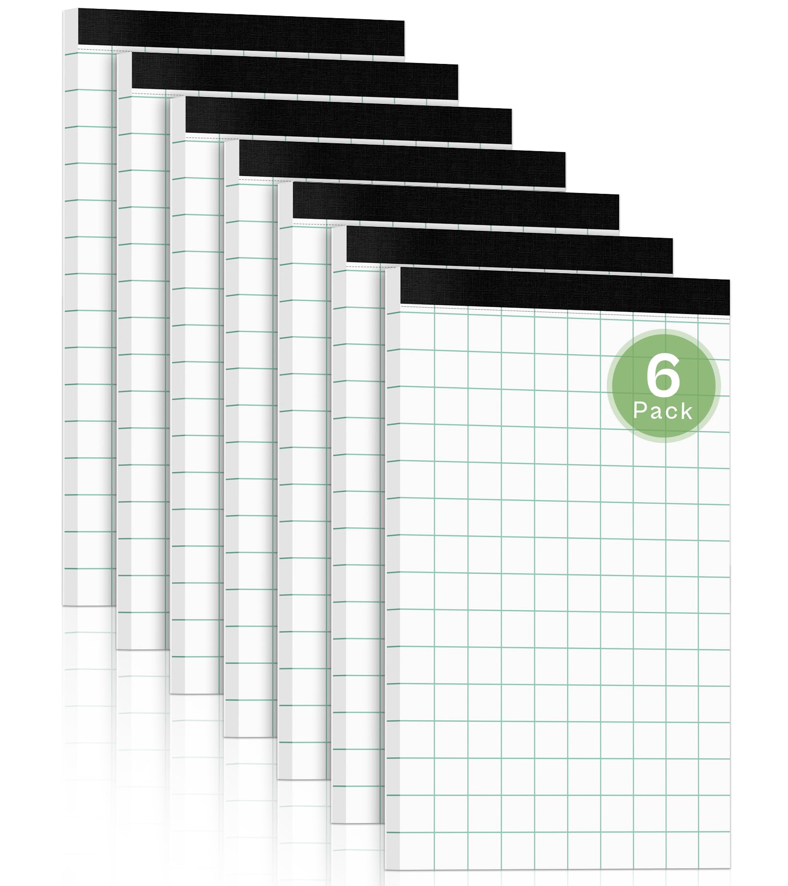 6 Pack 5x8 Graph Paper Notebooks - 2x2 Grid (2 Squares per Inch), Micro Perforated, 50 Sheets Each - Perfect for Math, Engineering, Sketching & School/Office Work