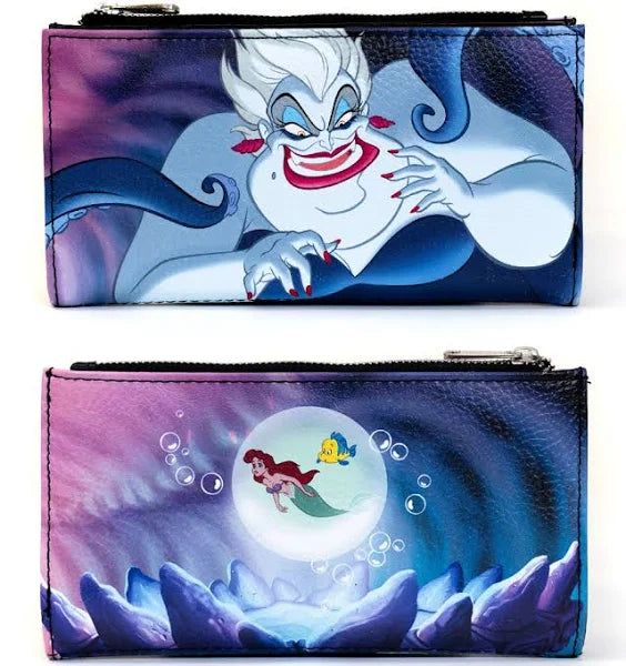 Disney Villains The Little Mermaid Ursula Wallet for Women - Licensed Character Clutch Purse with Card Slots - Perfect for Cosplay, Collectors and Disney Fans