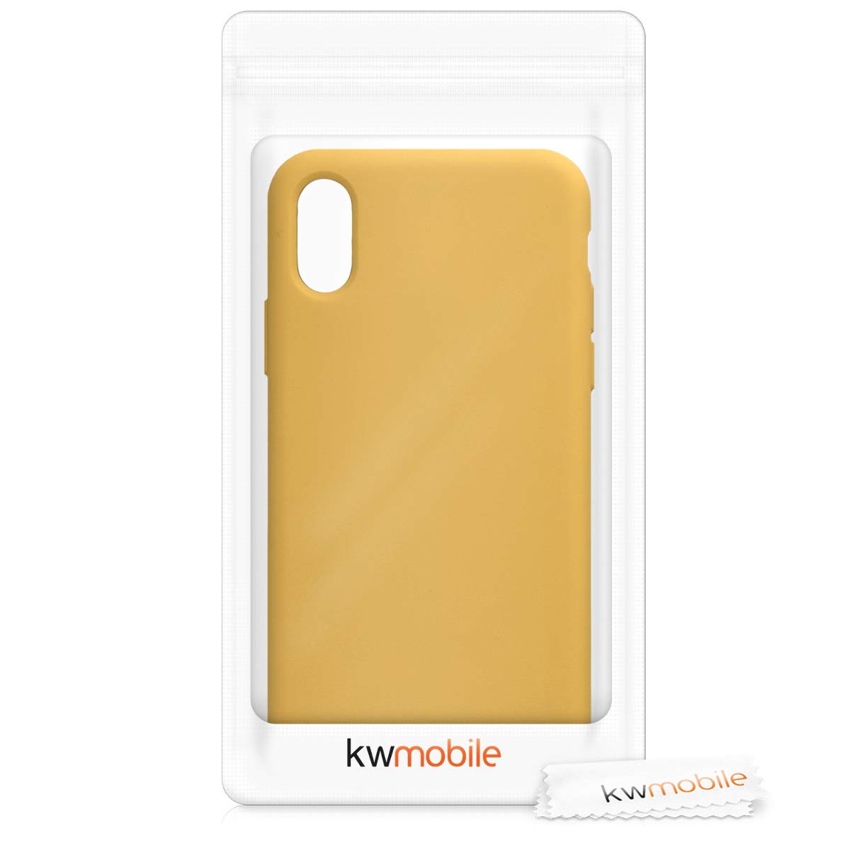 kwmobile TPU Silicone Case for Apple iPhone Xs - Soft Protective Phone Cover in Honey Yellow | Slim Fit Shockproof Case for Everyday Use & Travel Protection