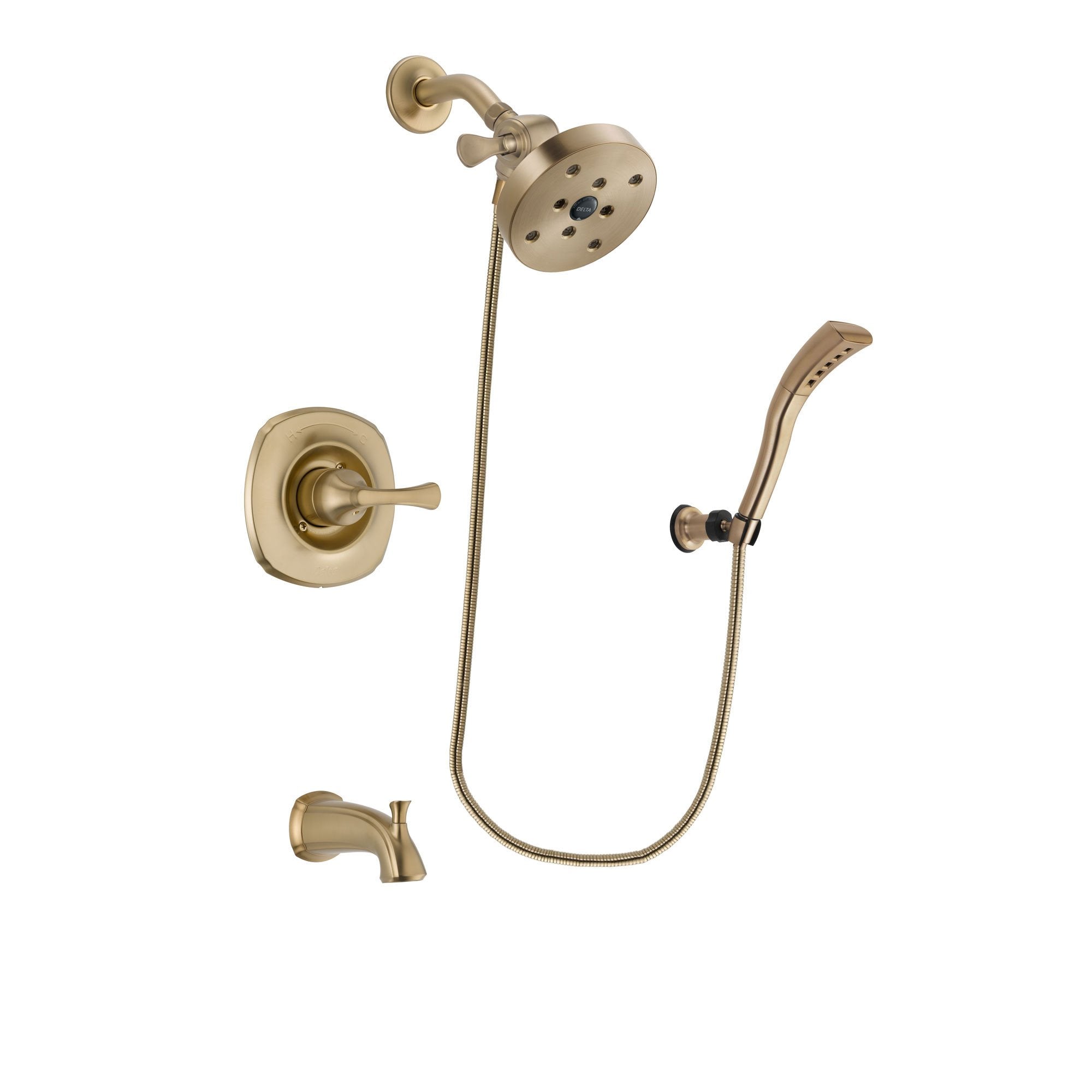 Delta Addison Champagne Bronze Finish Tub and Shower Faucet System with 5.5