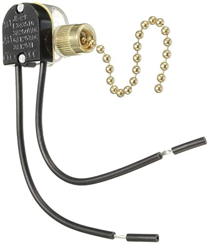 U-K Universal Ceiling Fan Wall Light Replacement Pull Chain - Brass Switch Control for Ceiling Fans & Wall Lights | Durable & Stylish Home Lighting Accessory for Bedroom, Living Room & Outdoor Use