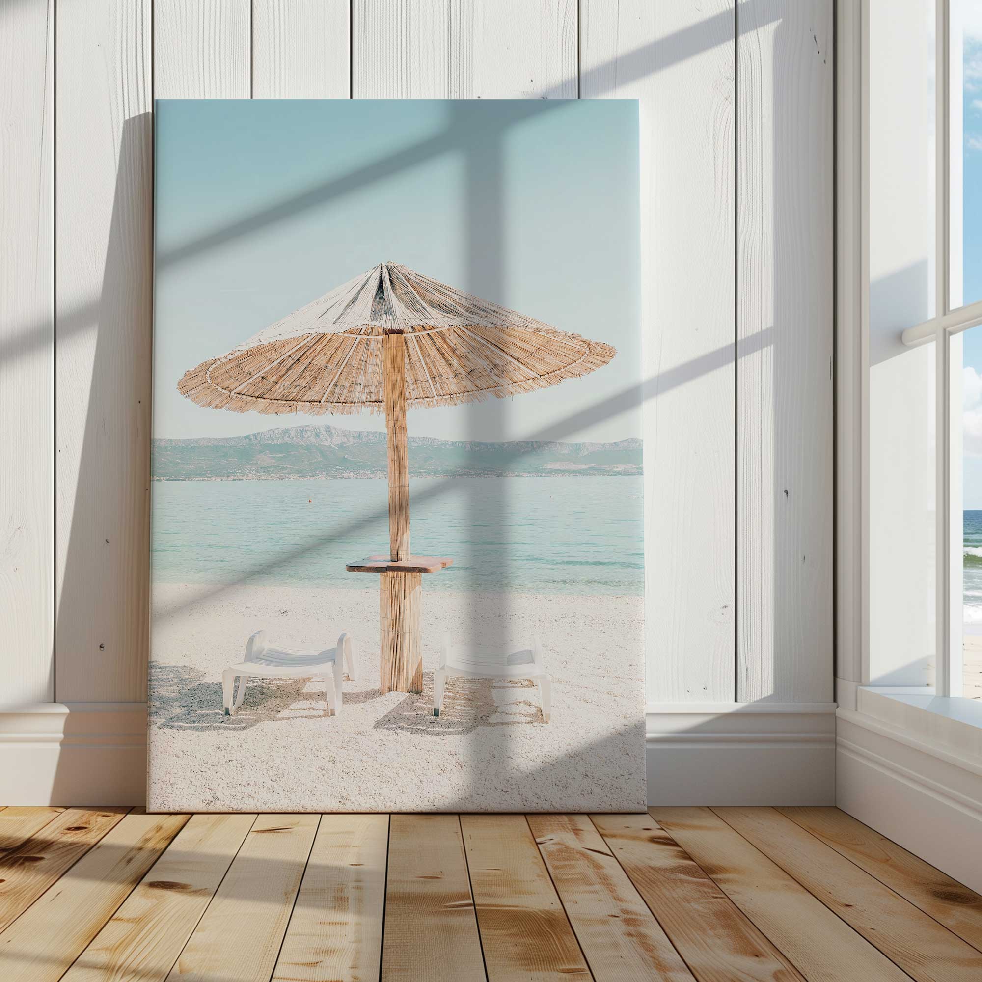 Beach Day Escape Canvas Wall Art Print - Coastal Decor for Living Room, Bedroom & Office - Perfect for Beach House, Vacation Home & Summer Decor