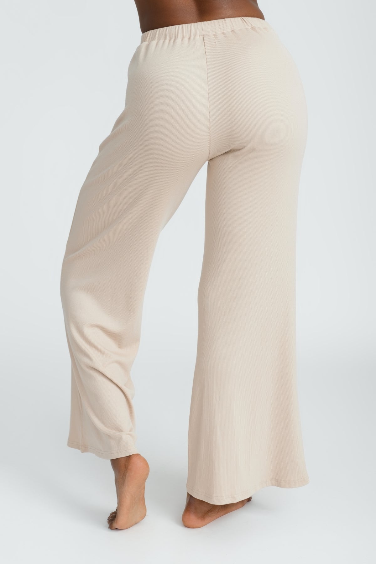 Rory Wide Leg Pants for Women - Comfortable Coconut Color High Waisted Trousers - Perfect for Work, Office, and Casual Outfits