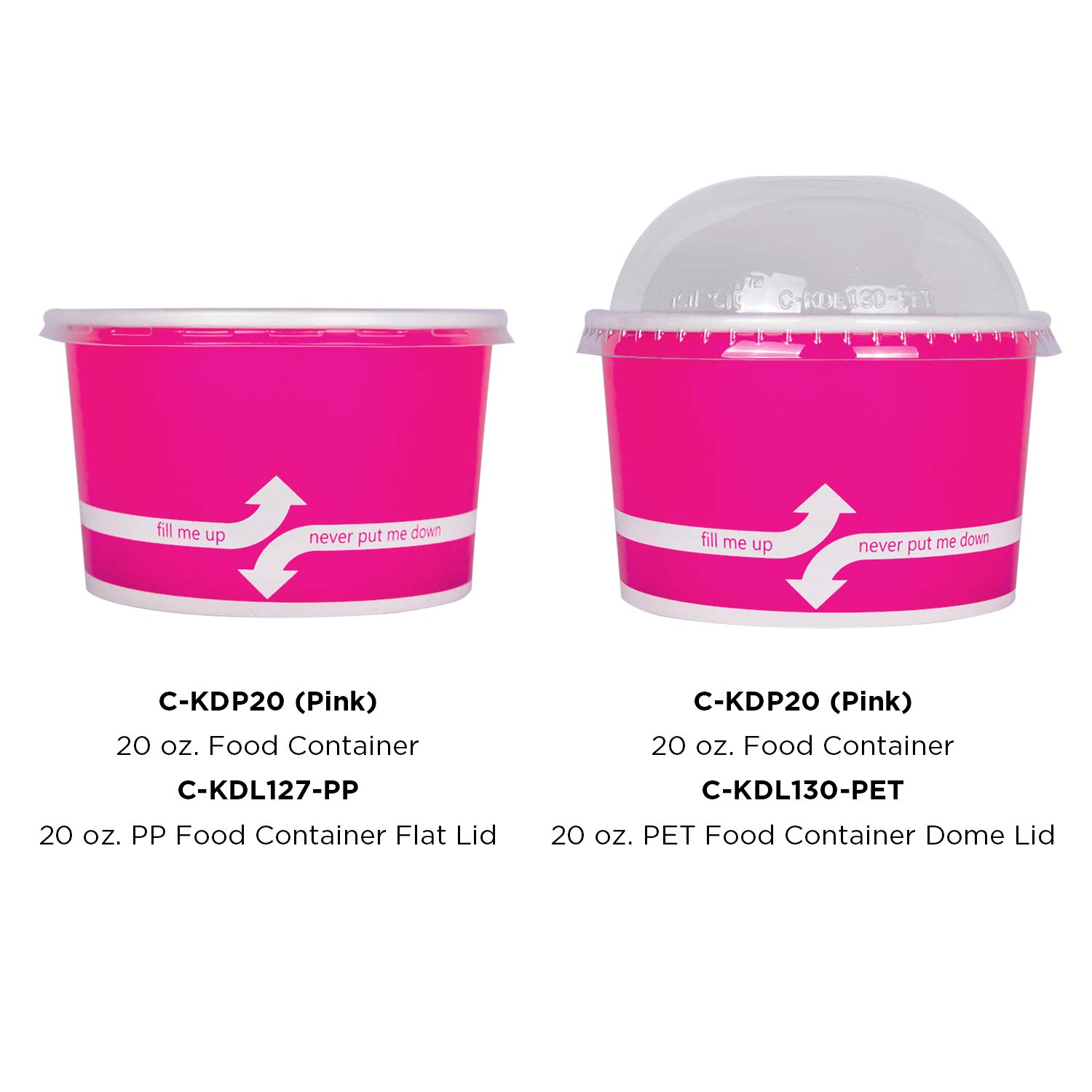 20oz (600 ct) Pink Paper Ice Cream Cups & Soup Bowls - Hot/Cold Food Containers for Ice Cream, Gelato, Yogurt, Soup & Snacks - Perfect for Parties, Catering & Dessert Shops