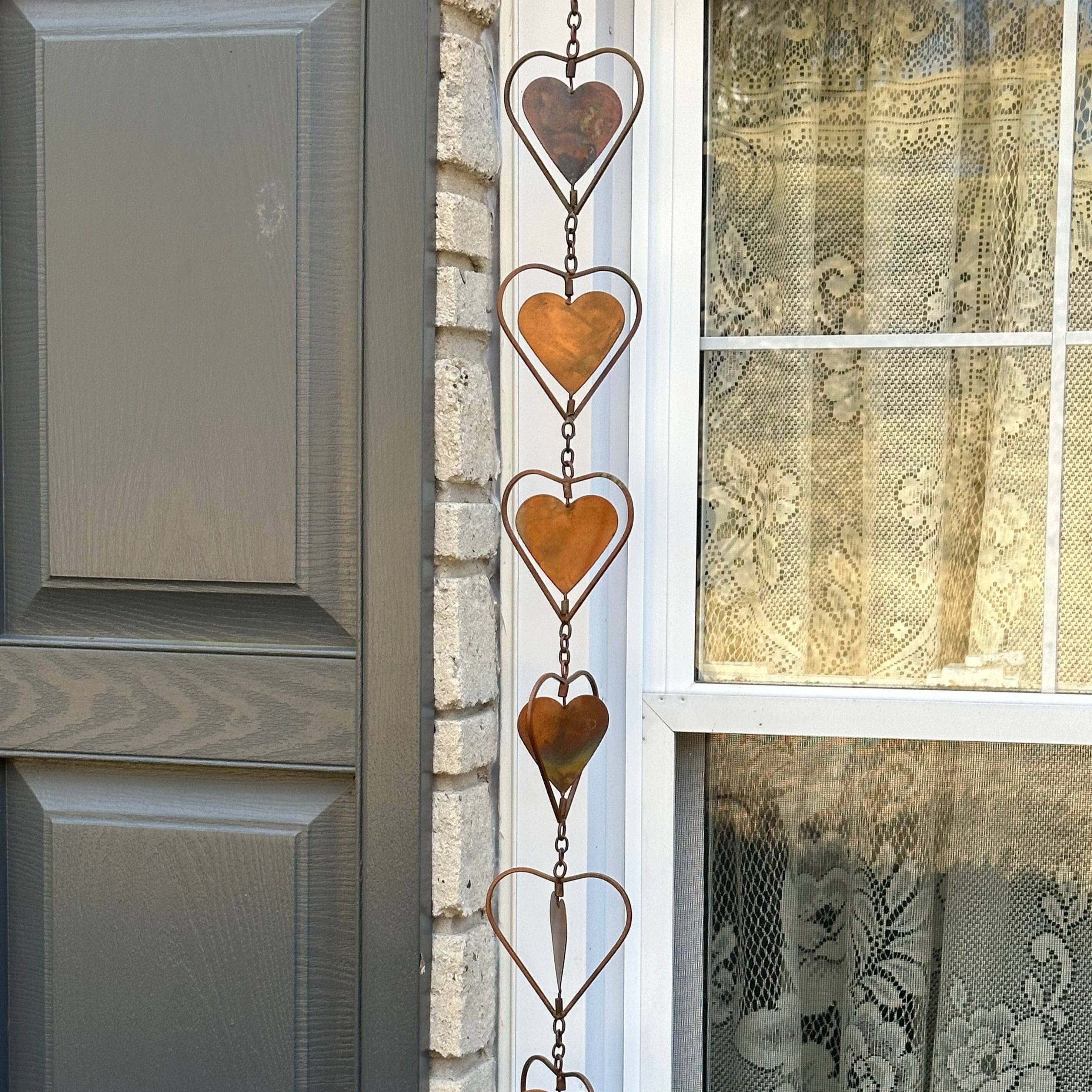 Flamed Hearts Ornament - Handcrafted Glass Christmas Tree Decorations for Holiday Home Decor | Perfect for Xmas Gifts, Fireplace Mantel & Festive Party Decor