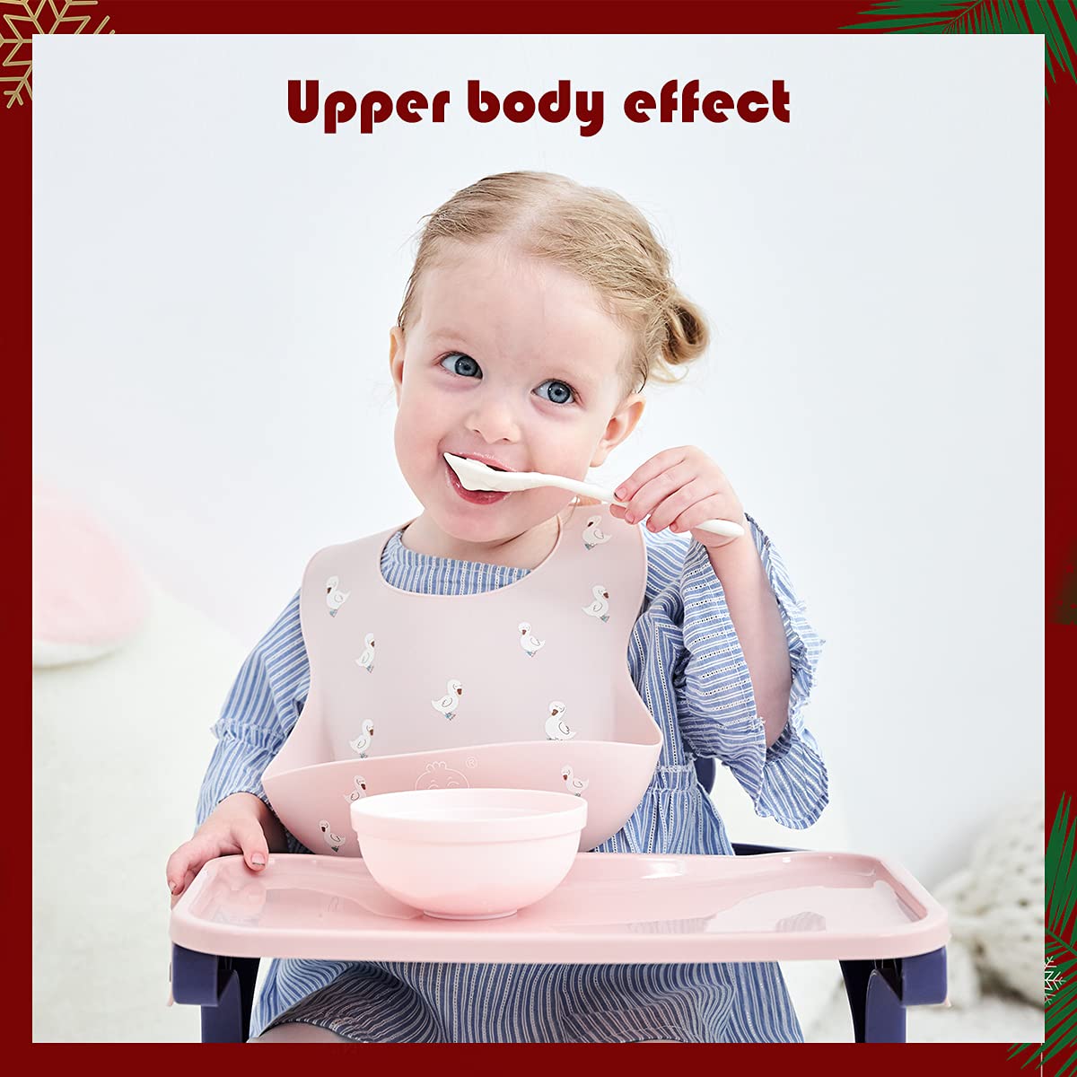 Little Dimsum Baby Bibs 2Pcs - Soft Silicone Feeding Bibs for Babies & Toddlers, Adjustable, Waterproof, Easy to Clean - Perfect for Mealtime, Weaning & Food Crumb Catcher - Ideal for Home, Restaurant & Travel Use