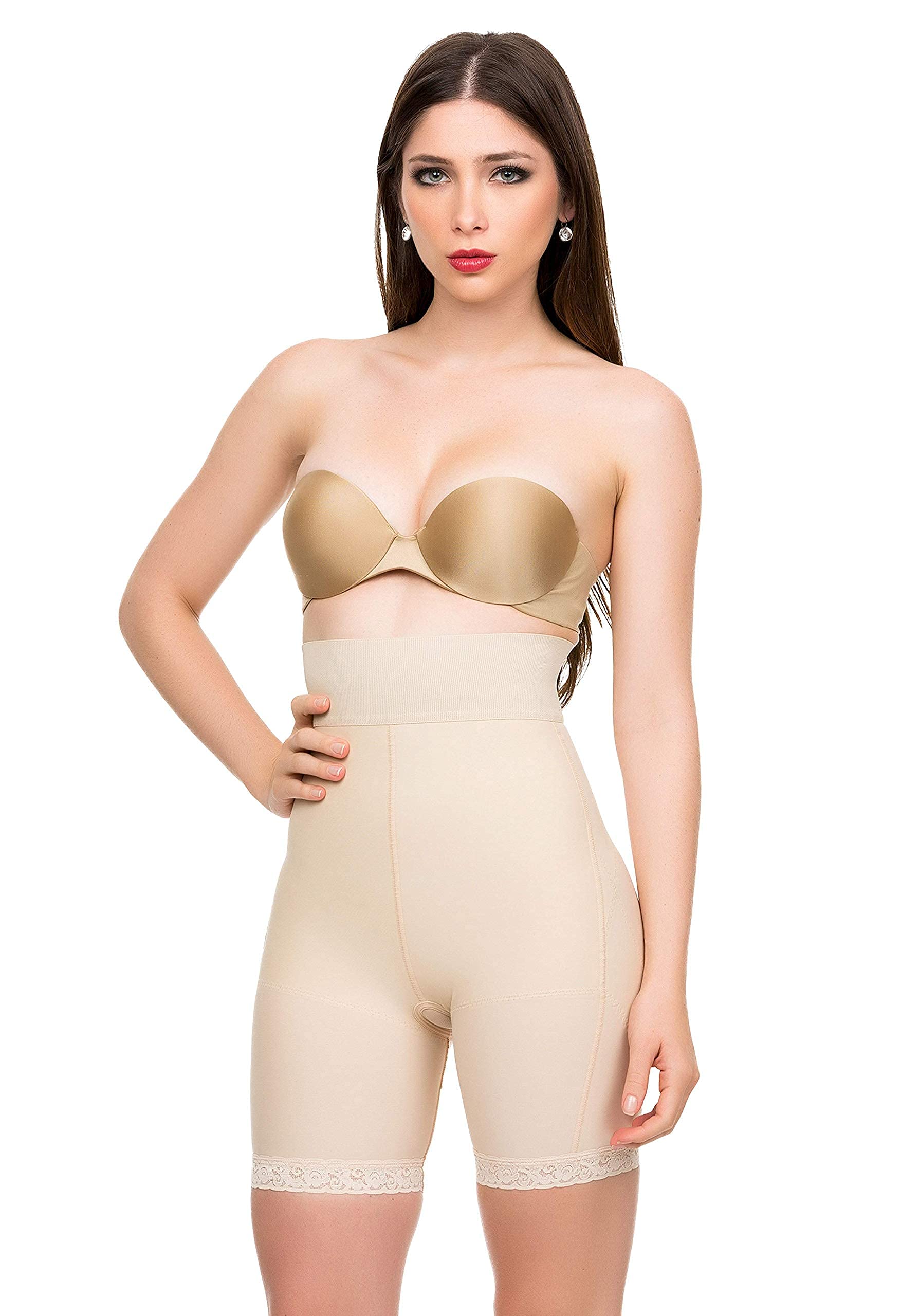 Isavela Open Buttocks 2nd Stage High Waist Butt Lifting Shapewear Girdle - Tummy Control & Waist Trainer for Women (BE04) XS Beige - Perfect for Body Shaping, Special Occasions & Everyday Wear