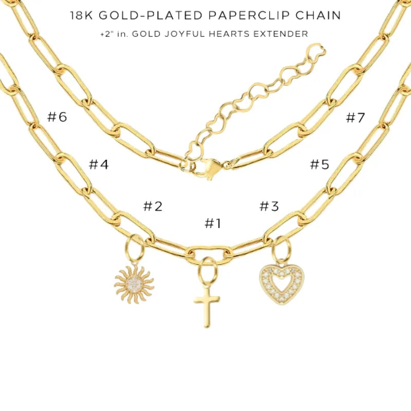 Charm Necklace with Assorted Charms - Elegant Layered Pendant Jewelry for Women - Perfect for Gift Giving, Date Nights & Special Occasions