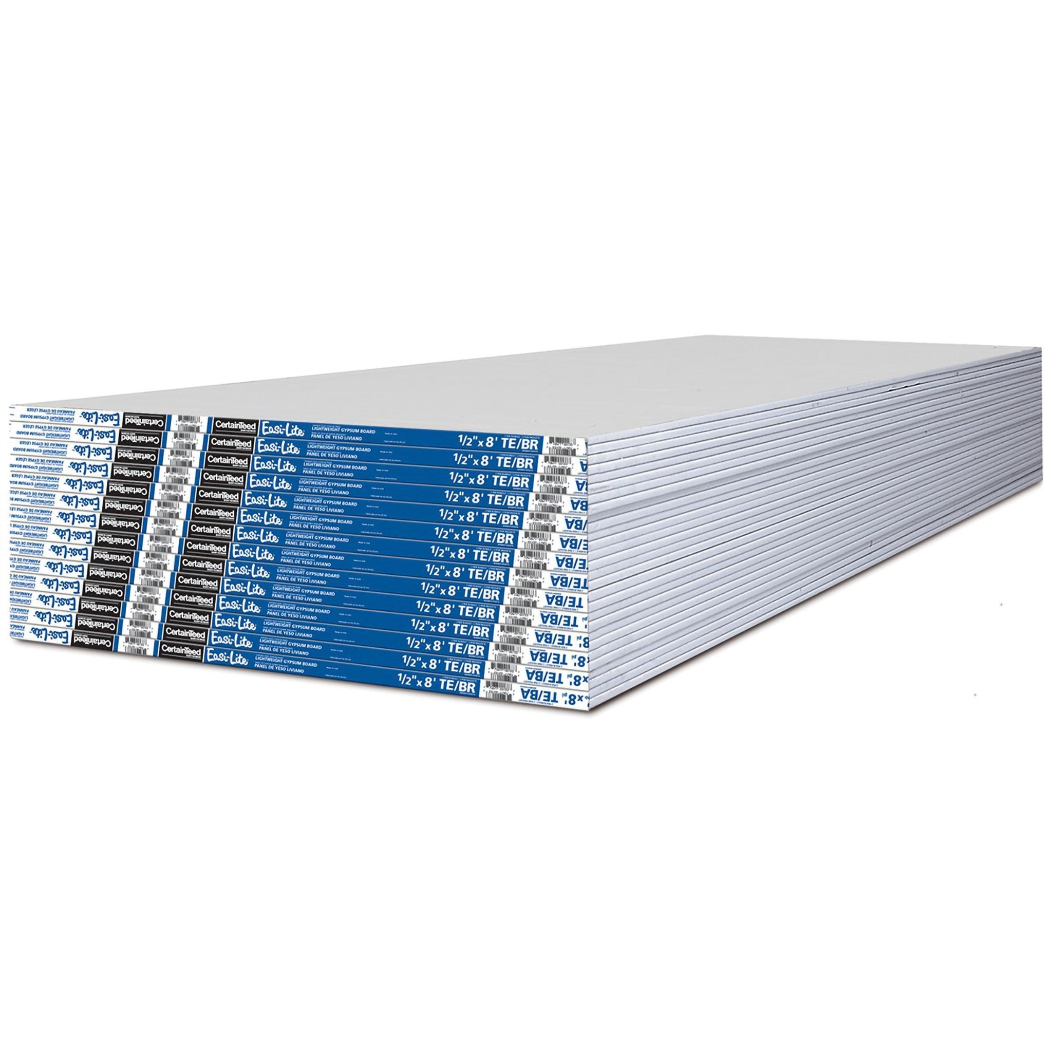 1/2 in. x 4 ft. x 8 ft. Gypsum Drywall Panel - Lightweight Drywall Sheet for Walls and Ceilings - Perfect for Home Renovation, Construction, and DIY Projects