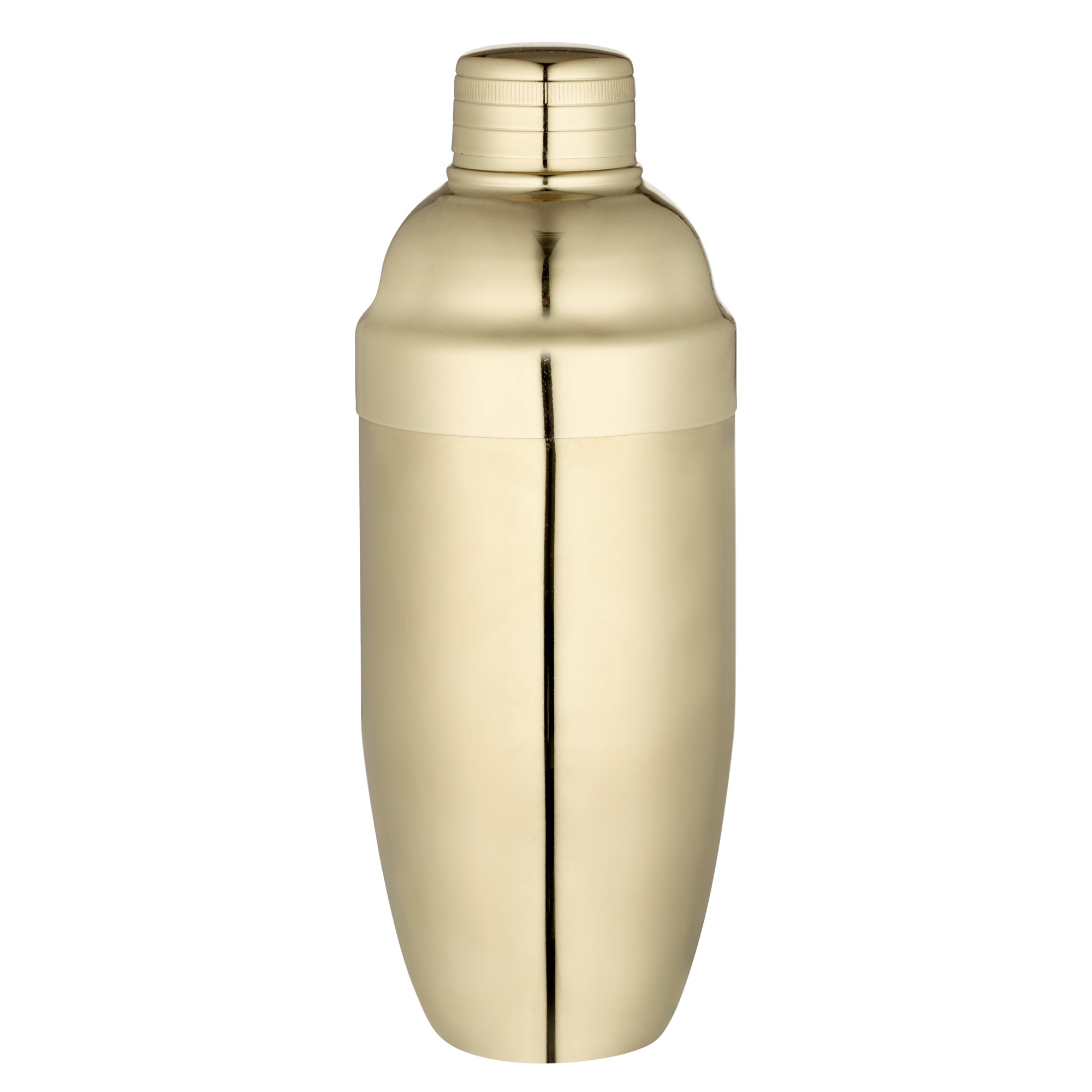 24 oz Gold Plated Stainless Steel Cobbler Cocktail Shaker - Bar Lux Professional Mixing Tool for Martini, Margarita & Mojito - Perfect for Home Bars & Parties (1 Count)