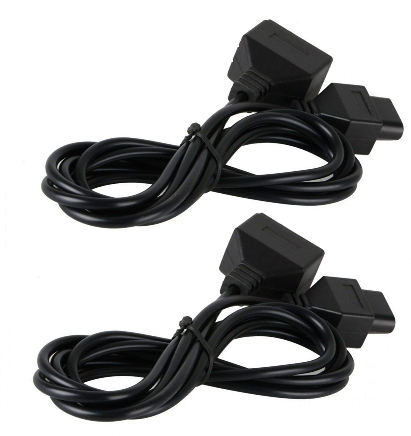 Nintendo NES Game Controller Extension Cable 2-Pack (6ft/1.8m) - Extra Long Cord for Comfortable Gaming Setup - Perfect for Retro Gaming, Home Entertainment & Multiplayer Sessions