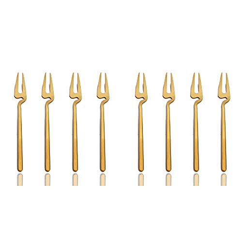 Gold fruit fork-8pcs