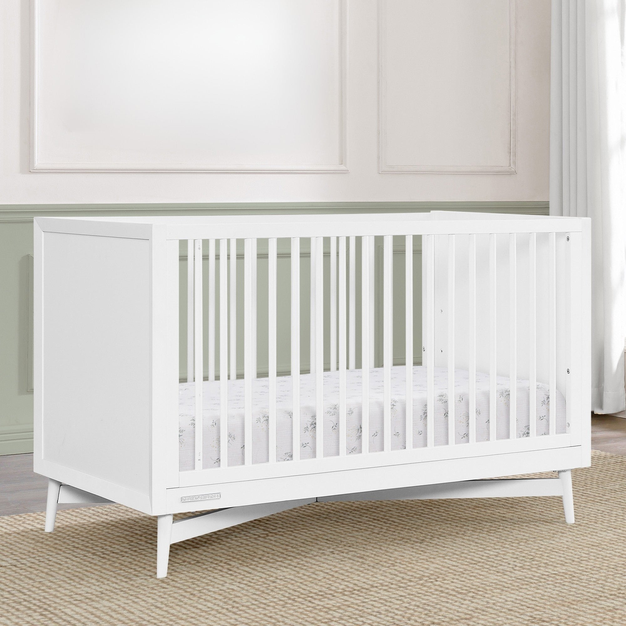 Dylan 4-in-1 Convertible Baby Crib - Toddler Bed, Daybed & Full-Size Bed | Safe Nursery Furniture for Newborns & Kids | Perfect for Modern Nursery, Daycare & Guest Room