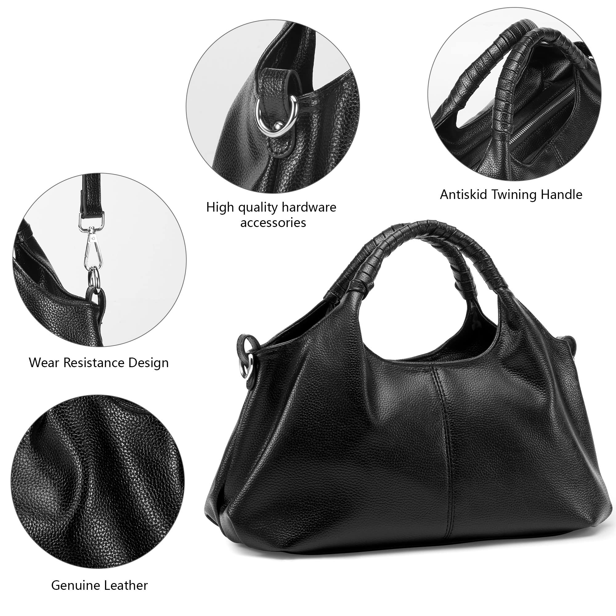 Top Handle Satchel - Genuine Leather Purses & Handbags for Women | Hobo Crossbody Bags | Premium Leather Handbags | Perfect for Work, Travel & Everyday Use