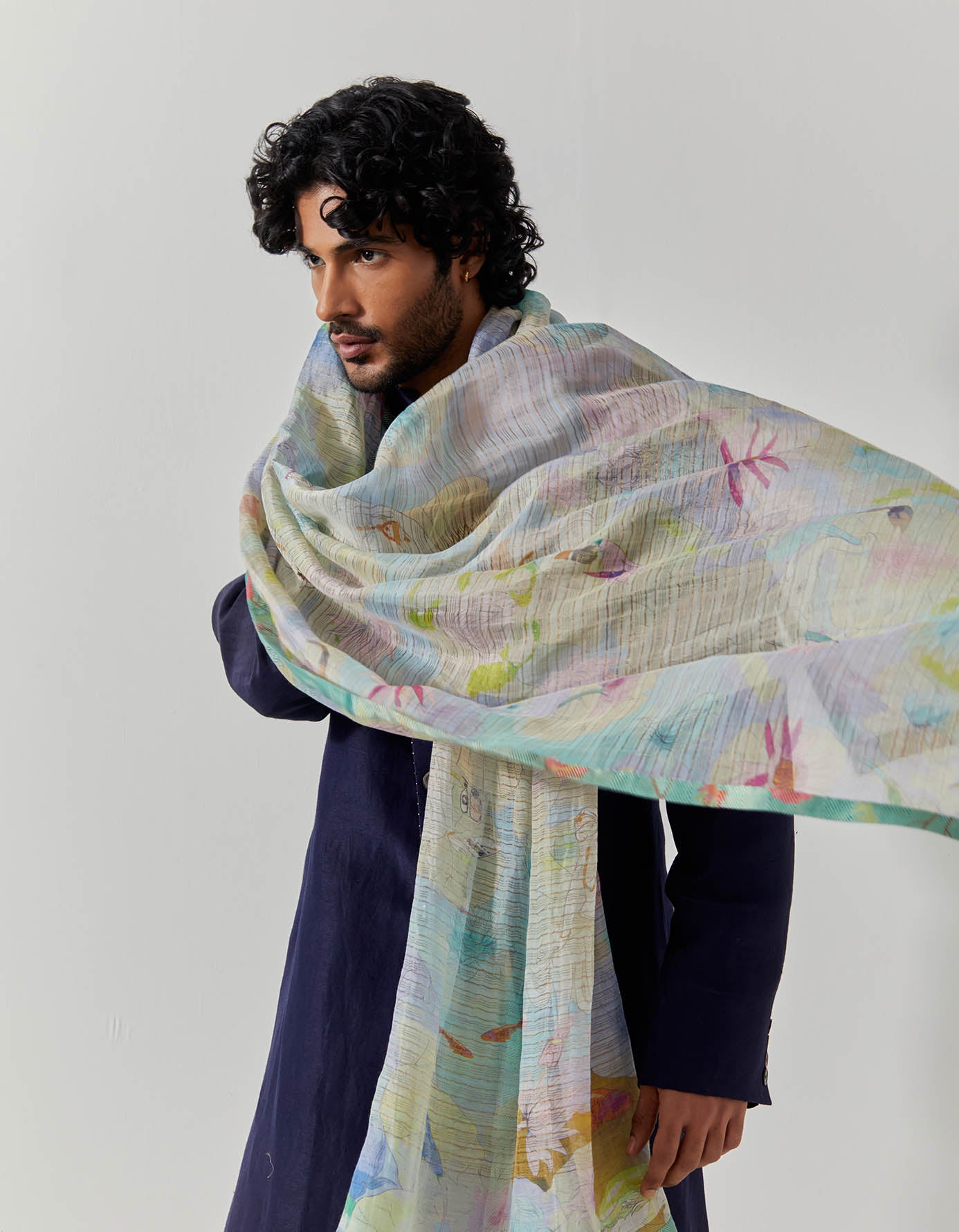 Elegant Purple Chanderi Silk Dupatta Scarf - Perfect for Weddings, Parties & Festive Occasions