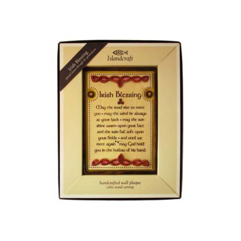 Irish Blessing Wall Plaque - Inspirational Home Decor with Traditional Celtic Blessing - Perfect for Living Room, Bedroom or Gift Giving