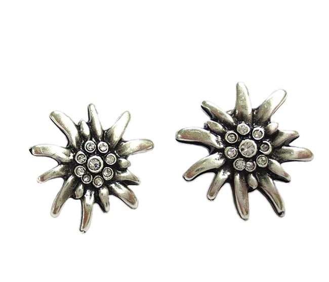 Sterling Silver Edelweiss Flower Earrings for Women - Elegant Alpine Floral Jewelry Gift for Her - Perfect for Weddings, Anniversaries & Special Occasions