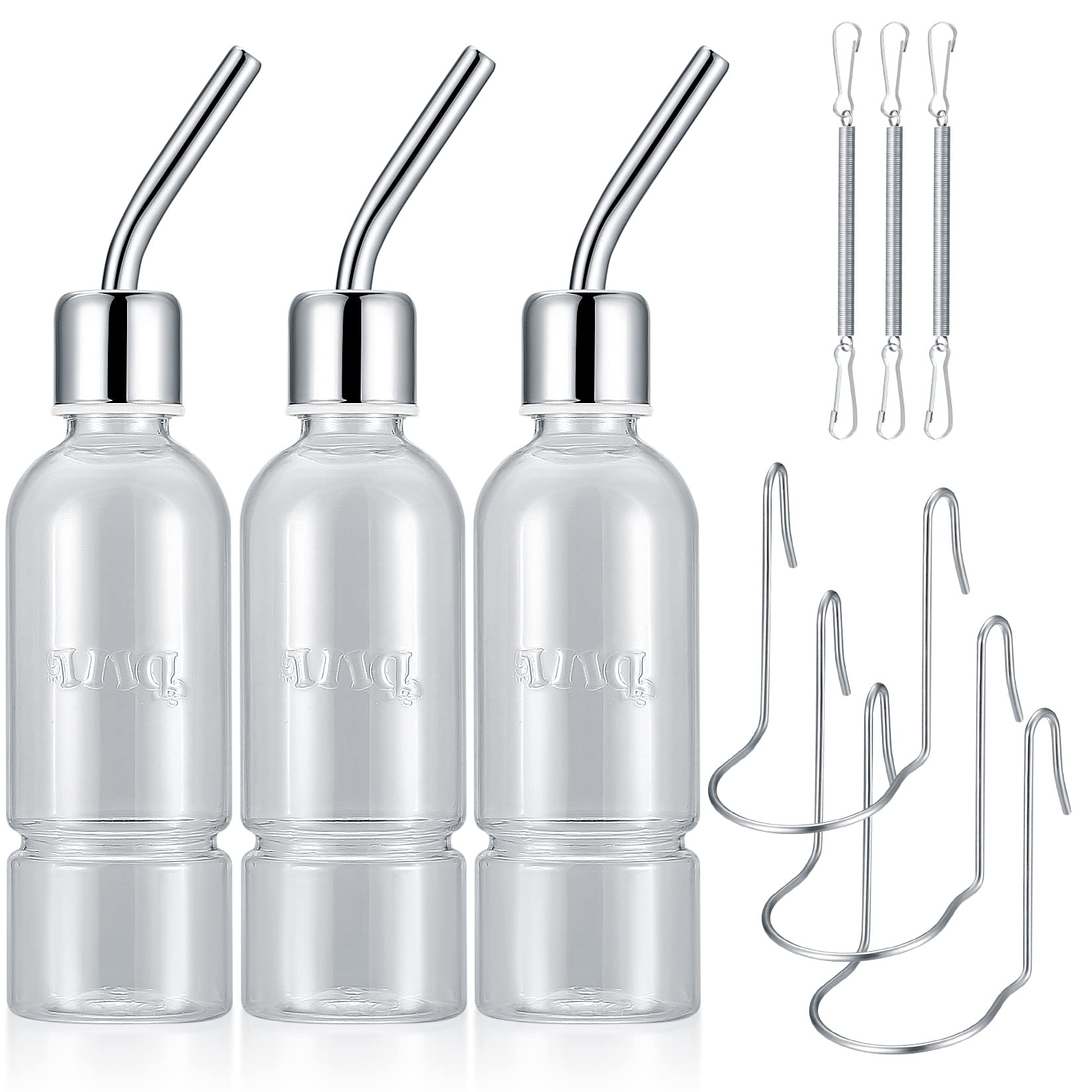 YITYDaMai 3 Pack Automatic Pet Water Bottles - Hanging No Drip Dispenser for Rabbits, Hamsters, Guinea Pigs, Chinchillas, Ferrets & Small Animals | Portable Drinking Waterer for Cages, Travel & Outdoor Use