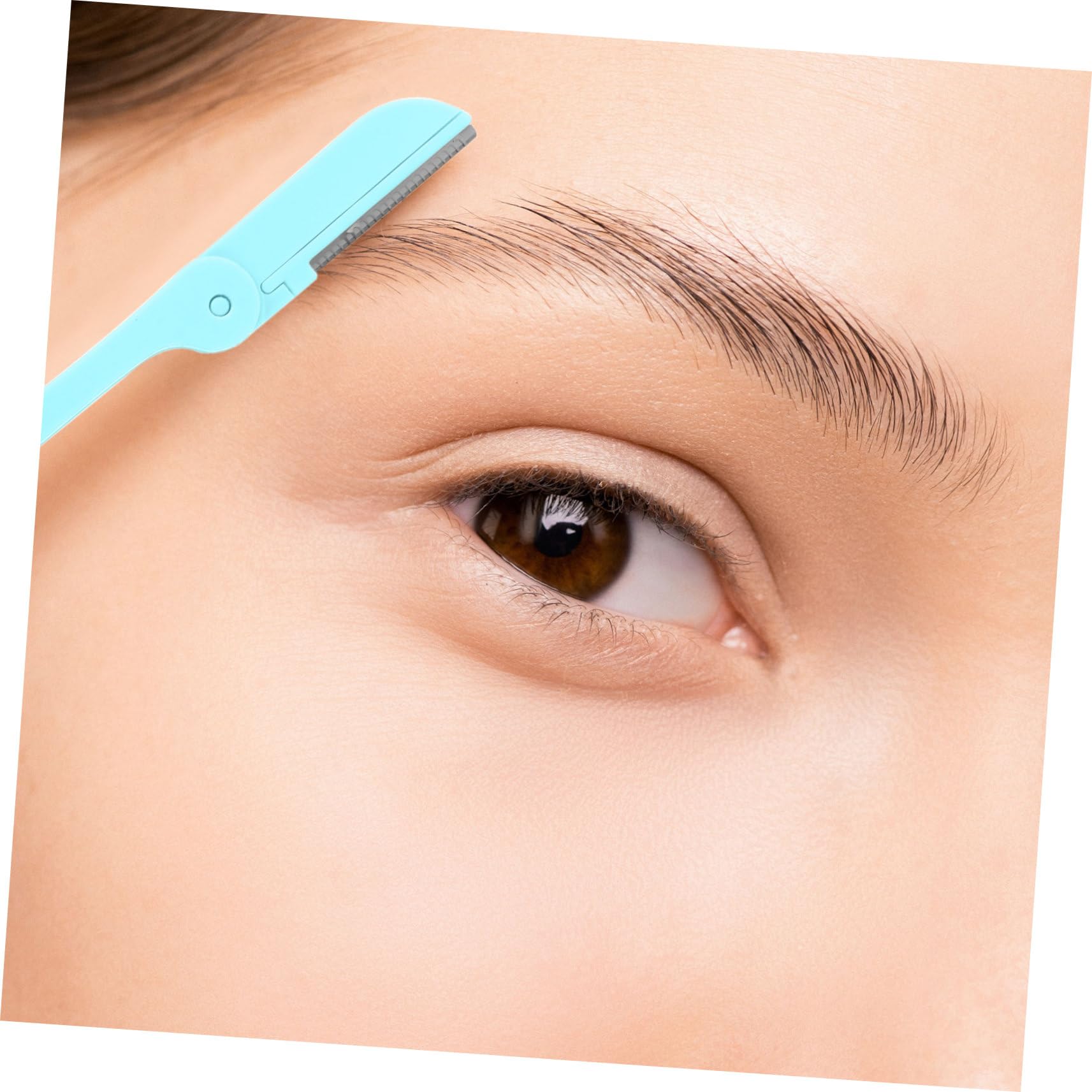 20 Pcs Foldable Eyebrow Trimmer Set for Women - Facial Shaver, Razor, Scissors & Tweezers | Portable Eyebrow Grooming Kit with Green ABS Handle | Perfect for Travel, Home & Salon Use