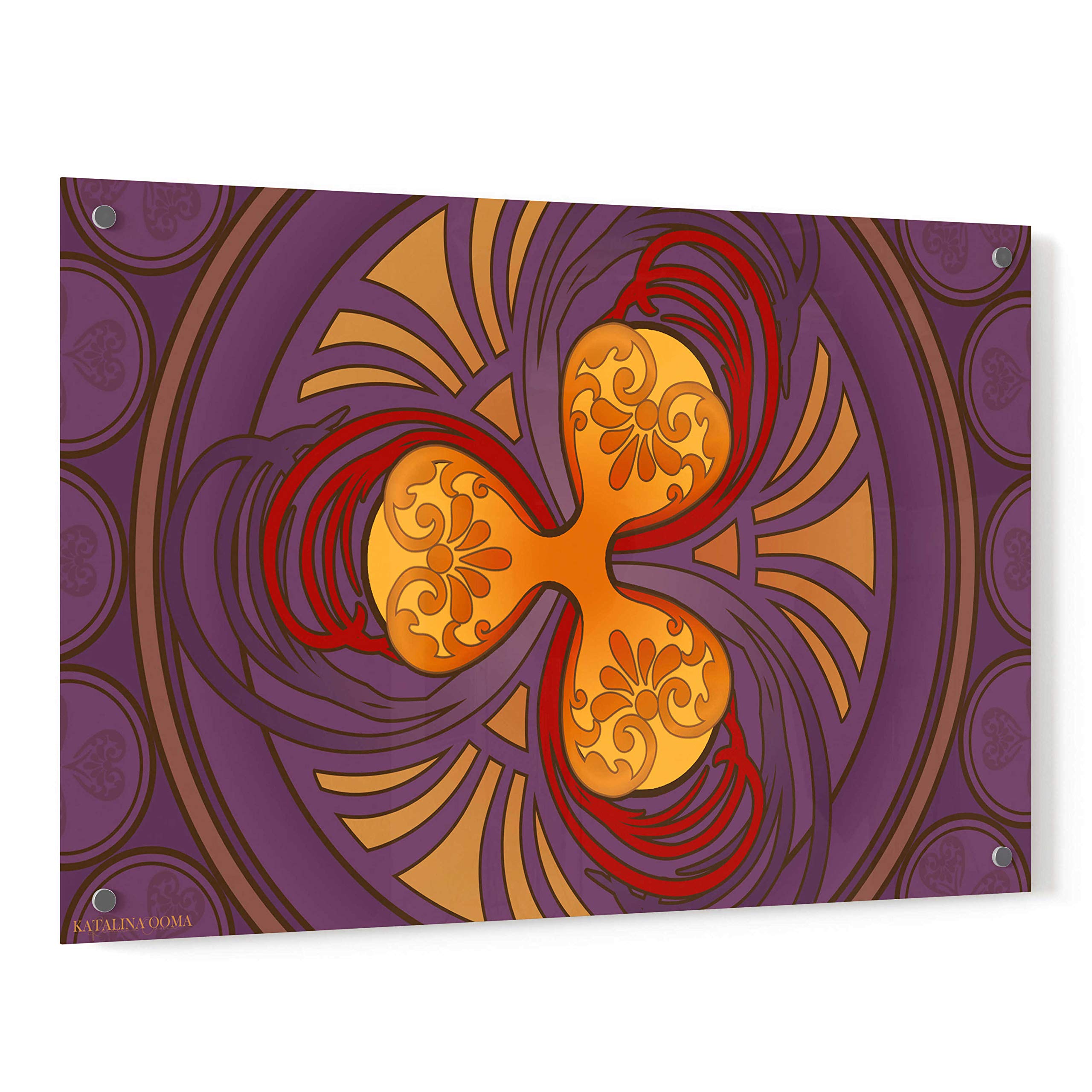 Epic Art Nouveau Ripple Crypto Wall Art by Katalina - 36x24 Inch Acrylic Glass Painting - Modern Home & Office Decor for Living Room, Bedroom, or Gallery Display